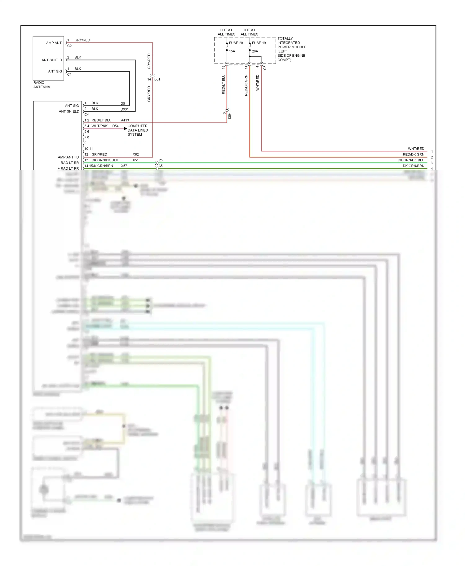Jeep Compass I facelift 2 (2013-2016) camera rtn camera sig camera shield wiring diagram  (1 of 2)