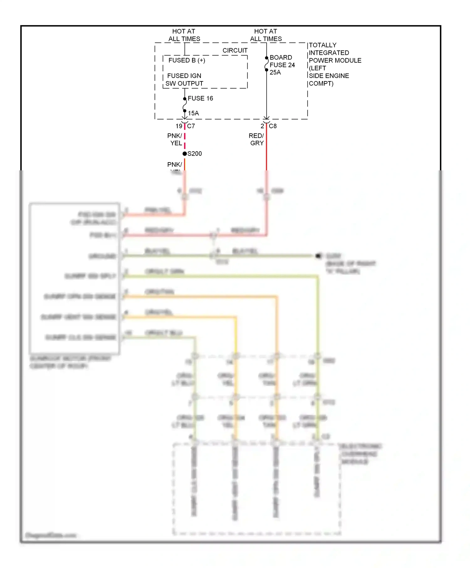 Jeep Compass I facelift 2 (2013-2016) electronic overhead module wiring diagram  (1 of 1)