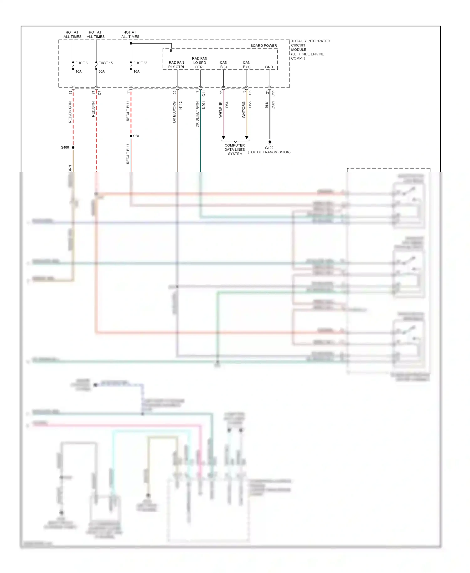 Jeep Compass I facelift 2 (2013-2016) engine controls system wiring diagram  (1 of 4)