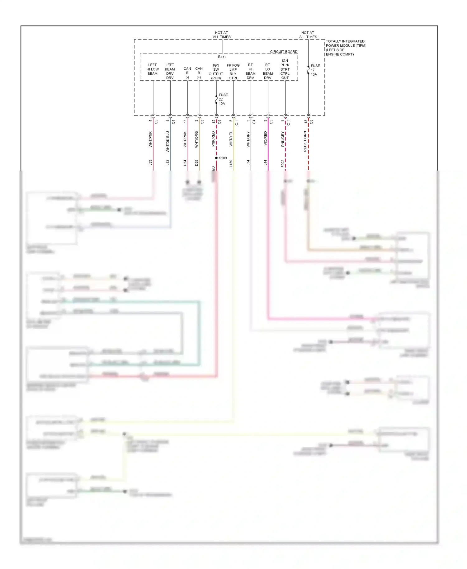 Jeep Compass I facelift 2 (2013-2016) left multi function switch wiring diagram  (2 of 6)