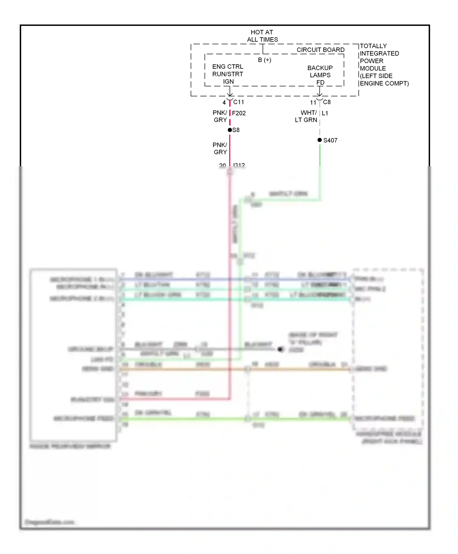 Jeep Compass I facelift 2 (2013-2016) microphone feed wiring diagram  (1 of 1)