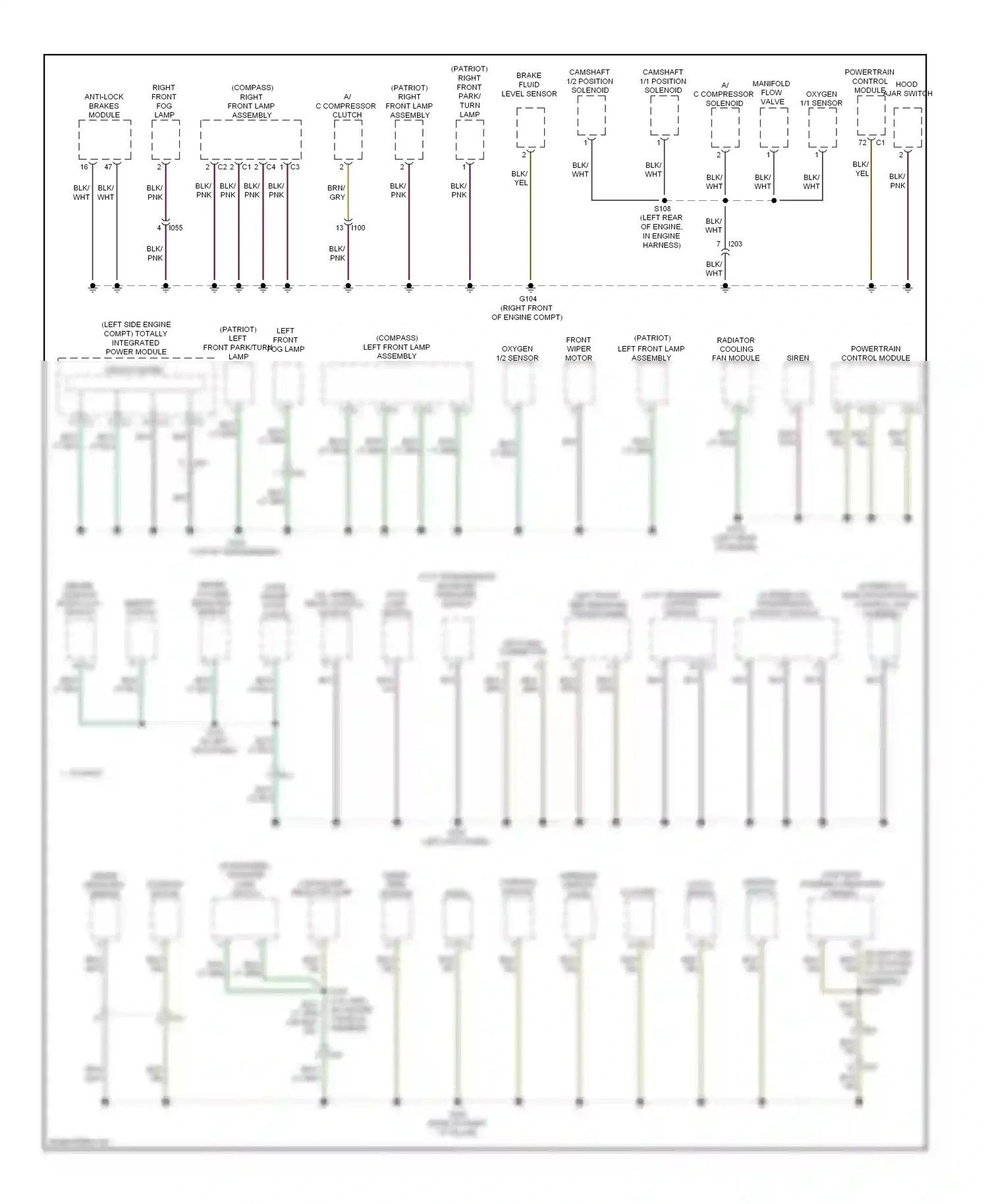Jeep Compass I facelift 2 (2013-2016) mirror switch wiring diagram  (1 of 3)