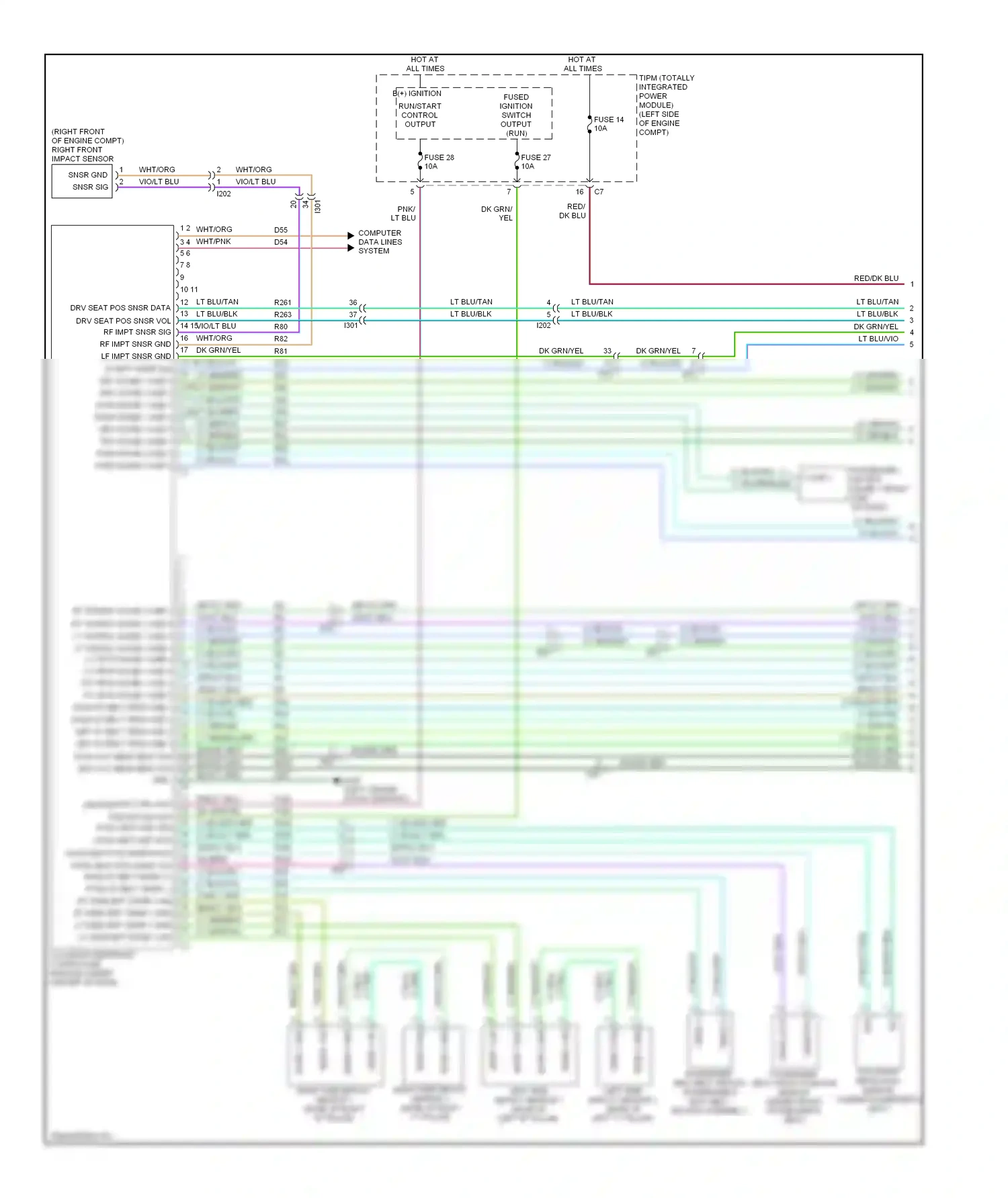 Jeep Compass I facelift 2 (2013-2016) red/dk blu wiring diagram  (15 of 16)