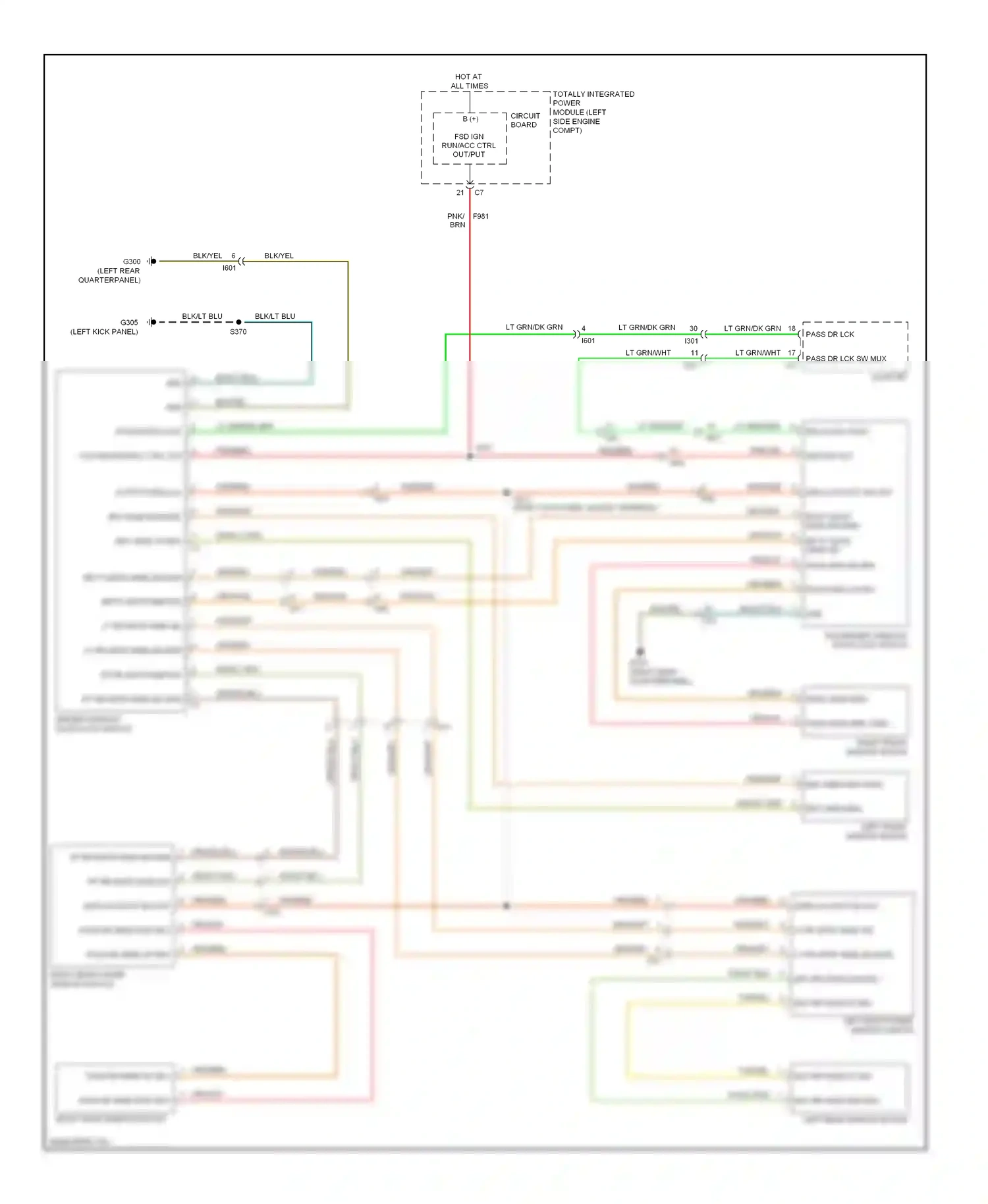 Jeep Compass I facelift 2 (2013-2016) totally integrated power module (left side engine compt) wiring diagram  (24 of 29)