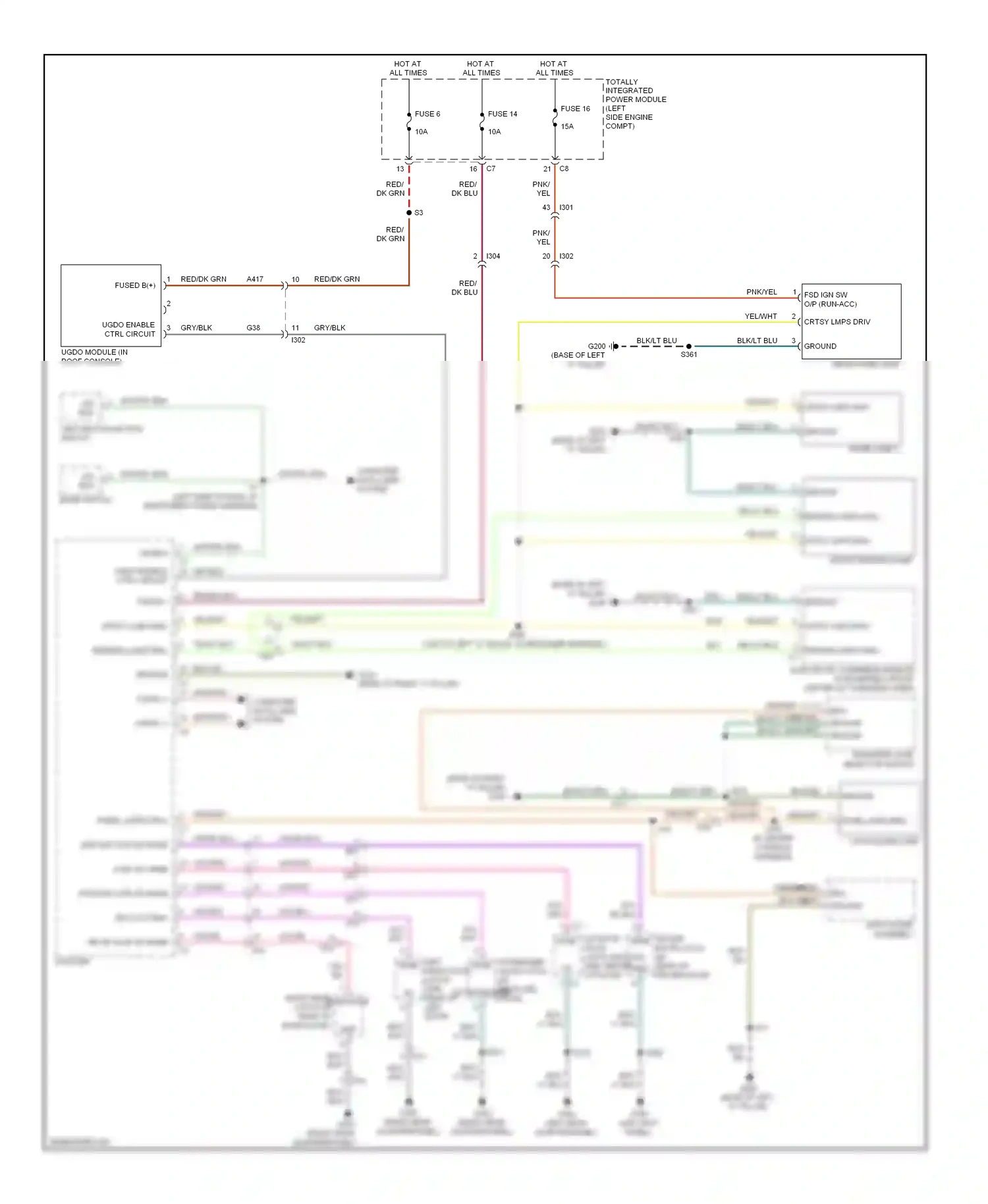 Jeep Compass I facelift 2 (2013-2016) totally integrated power module (left side engine compt) wiring diagram  (14 of 29)