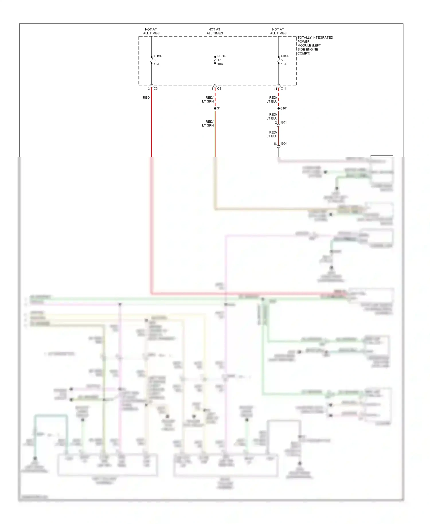 Jeep Compass I facelift 2 (2013-2016) totally integrated power module (left side engine compt) wiring diagram  (12 of 29)