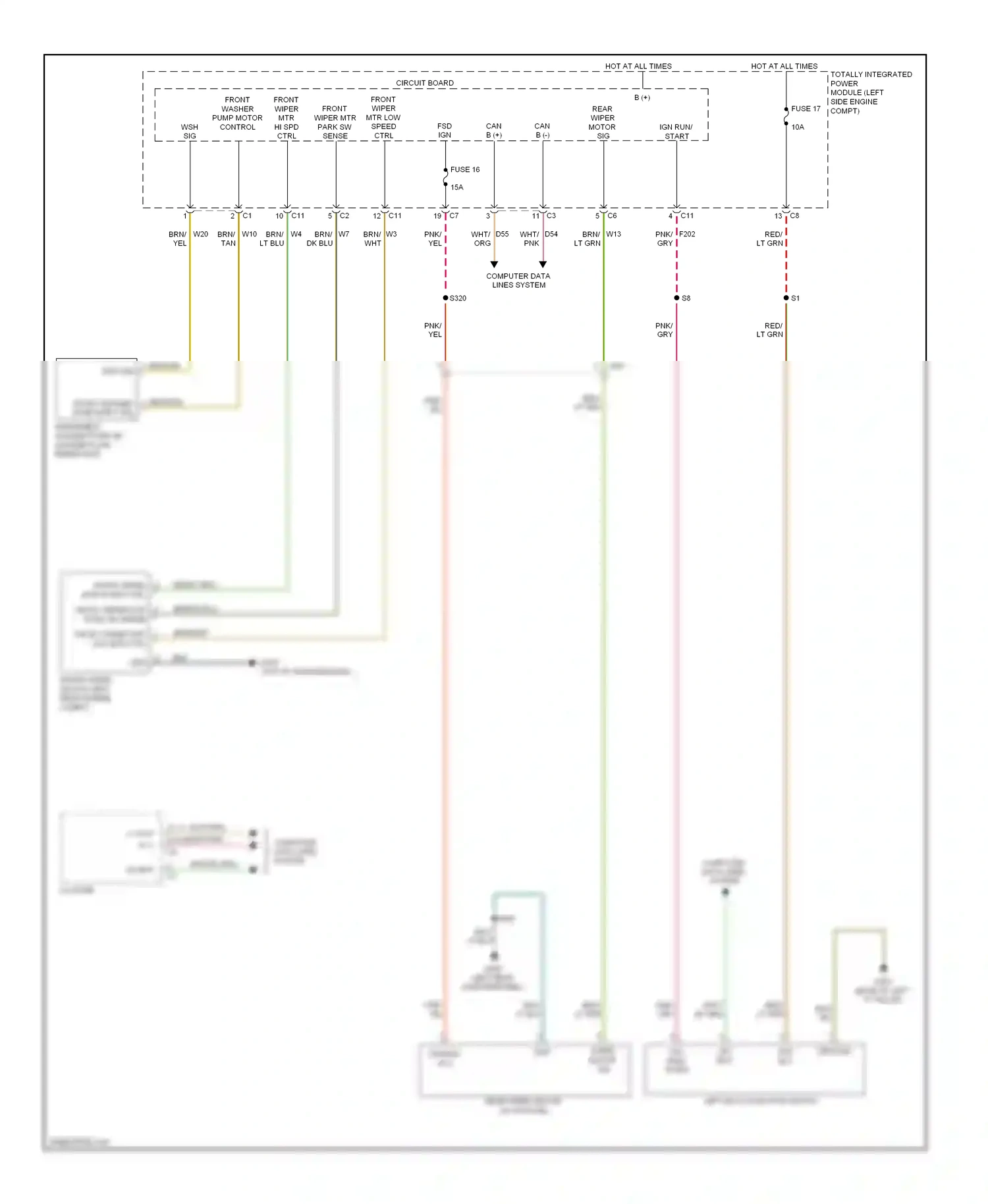 Jeep Compass I facelift 2 (2013-2016) totally integrated power module (left side engine compt) wiring diagram  (29 of 29)