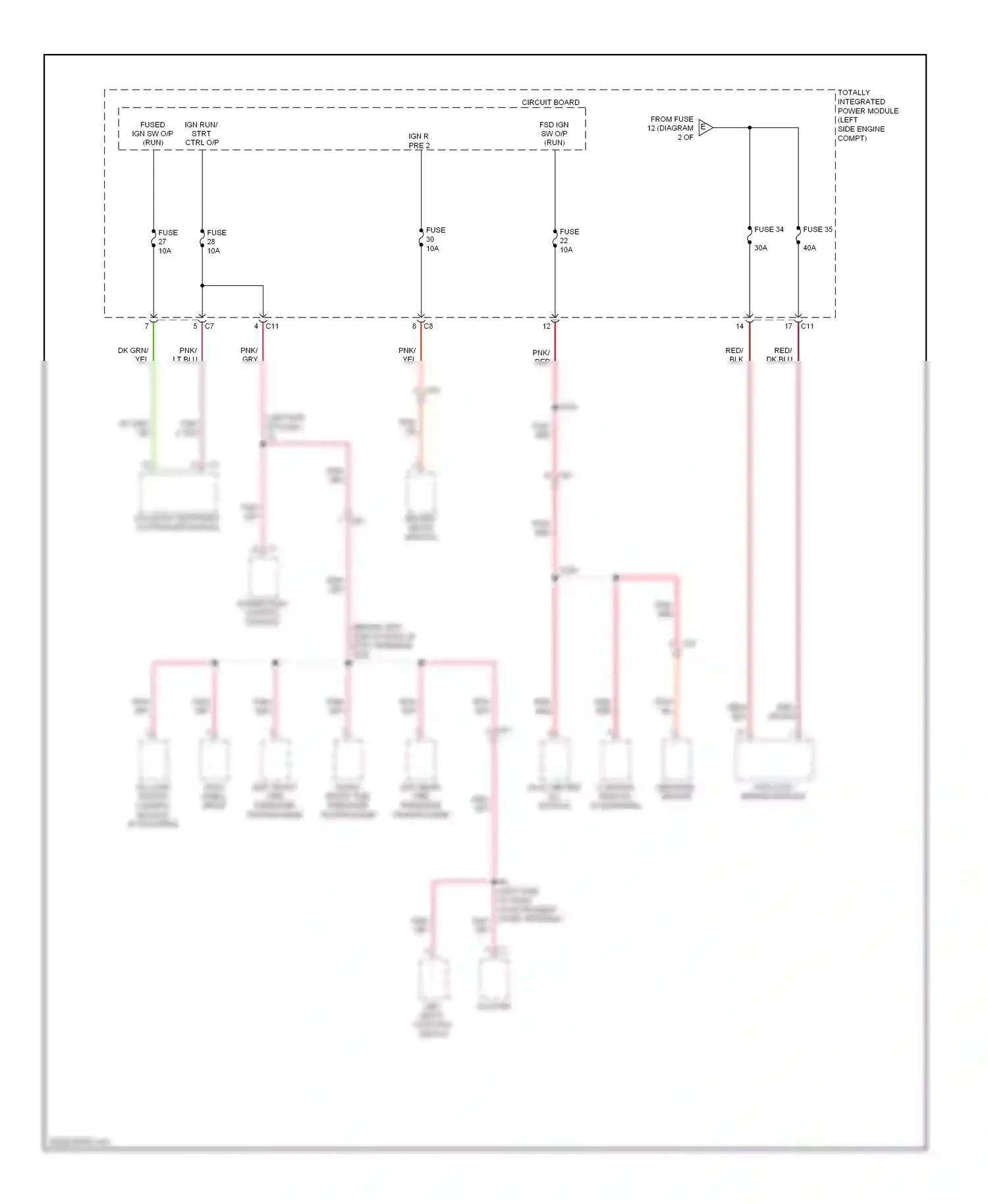 Jeep Compass I facelift 2 (2013-2016) totally integrated power module (left side engine compt) wiring diagram  (17 of 29)