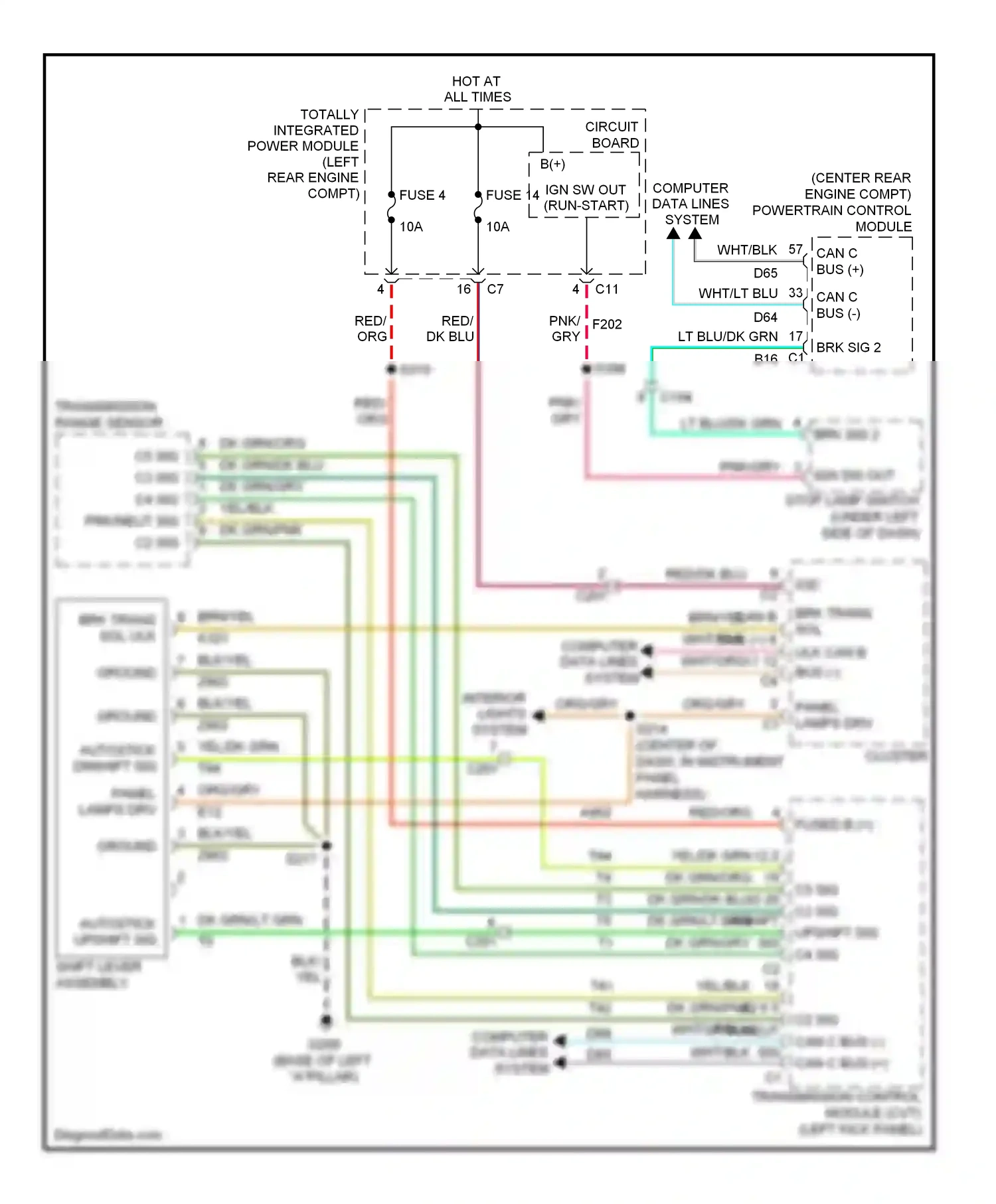 Jeep Compass I facelift (2010-2013) transmission range sensor wiring diagram  (11 of 12)