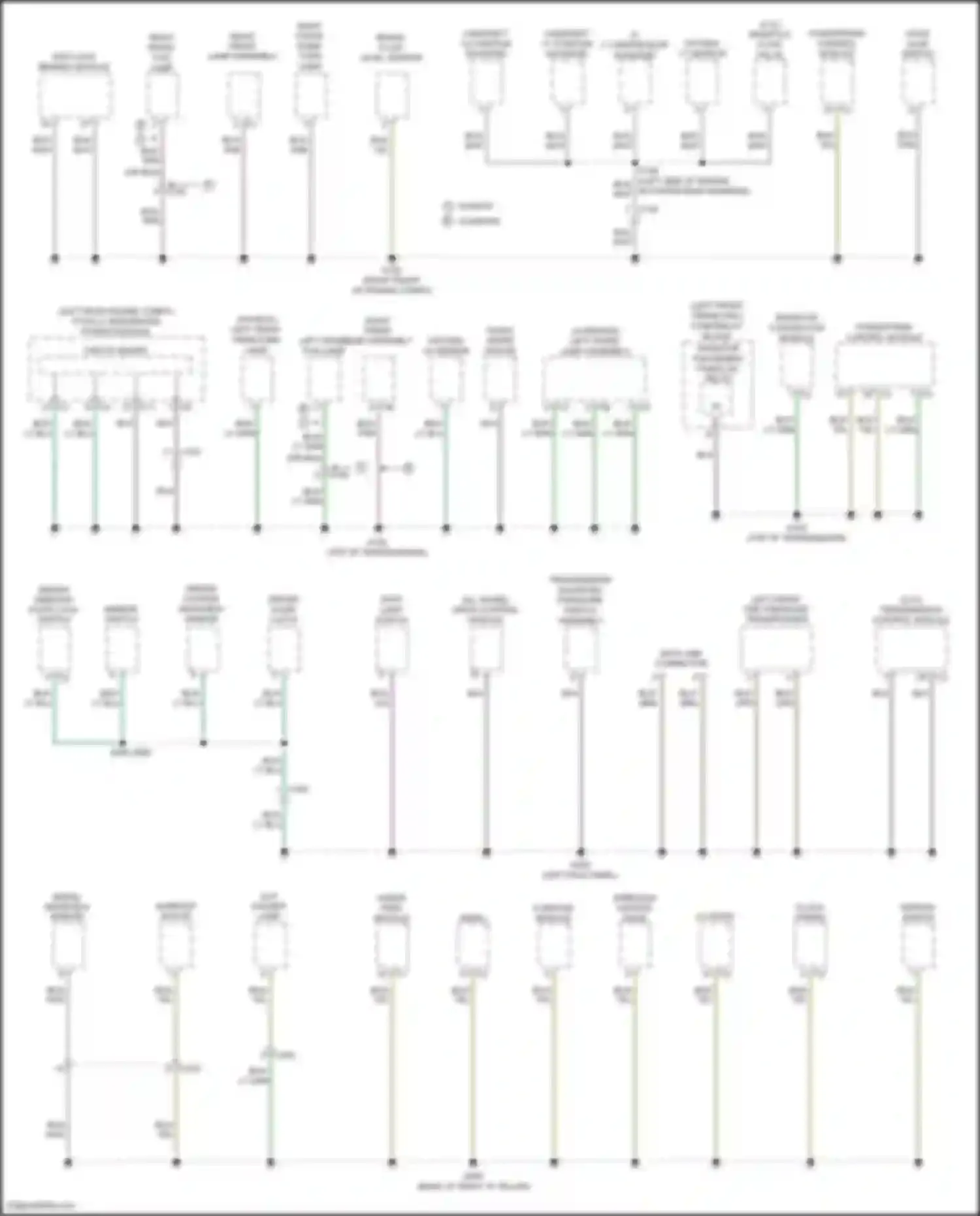 Compass Jeep I facelift (2010-2013): Ground distribution circuit (1 of 2)