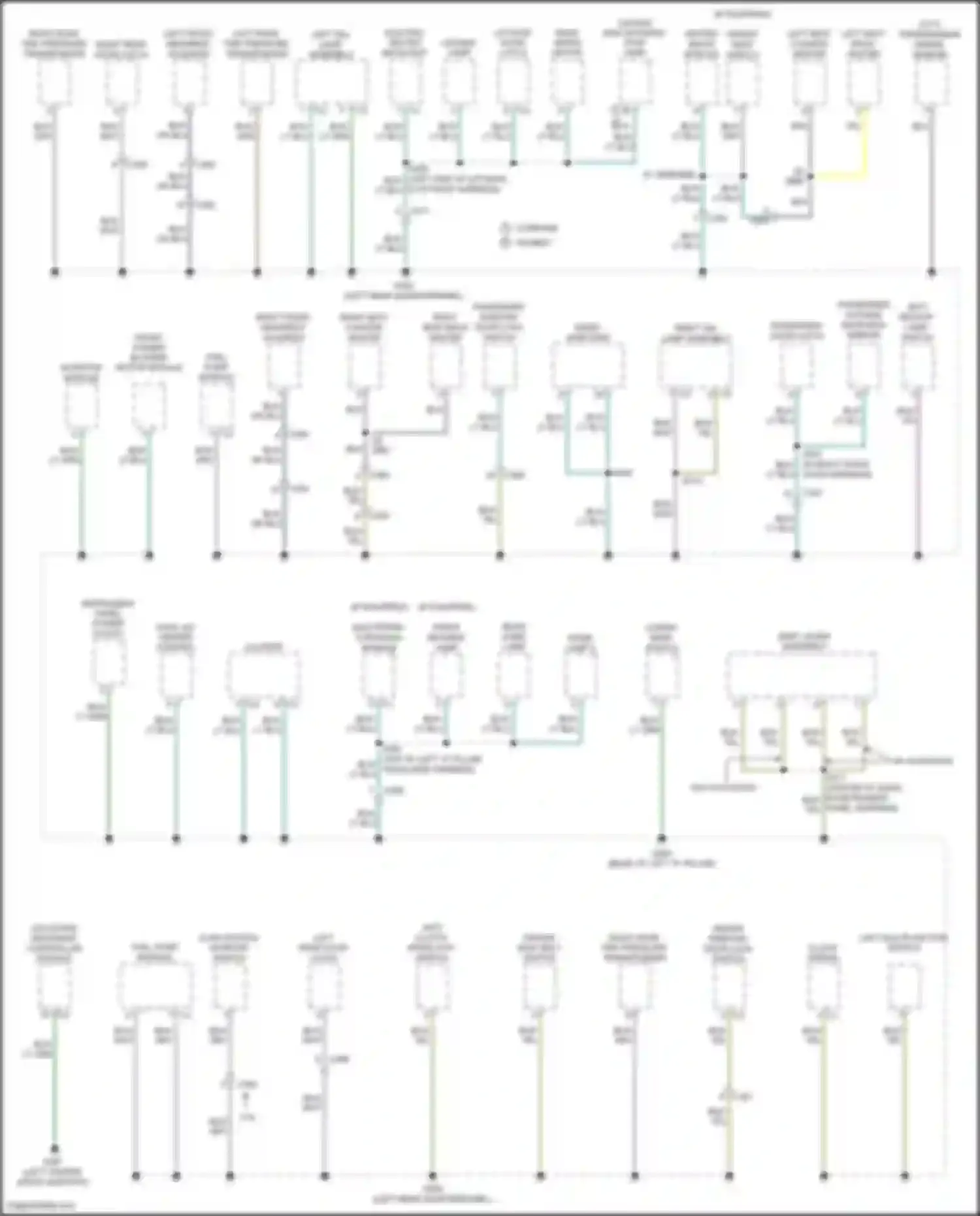 Compass Jeep I facelift (2010-2013): Ground distribution circuit (2 of 2)