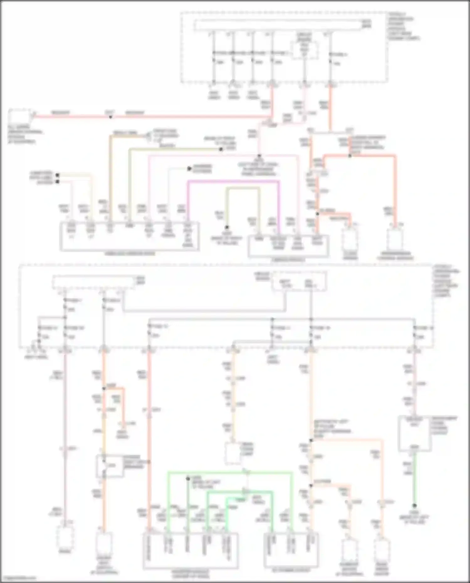 Compass Jeep I facelift (2010-2013): Power distribution circuit (2 of 3)