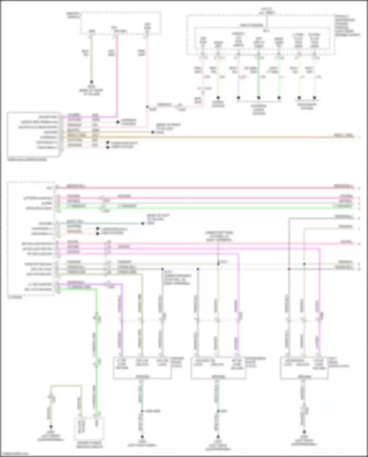 Compass Jeep I facelift (2010-2013): Power door locks circuit (1 of 2)