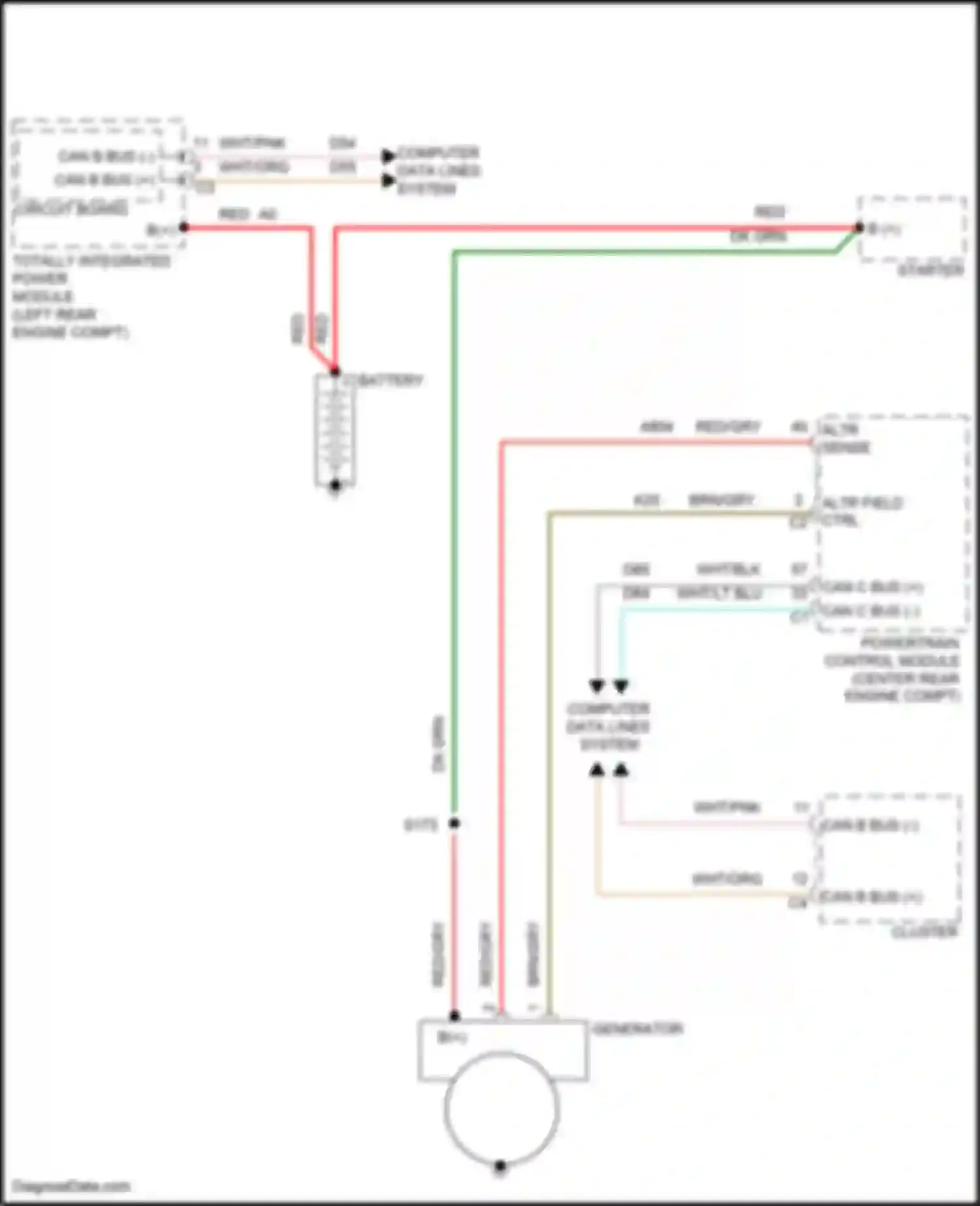 Compass Jeep I facelift (2010-2013): Charging circuit