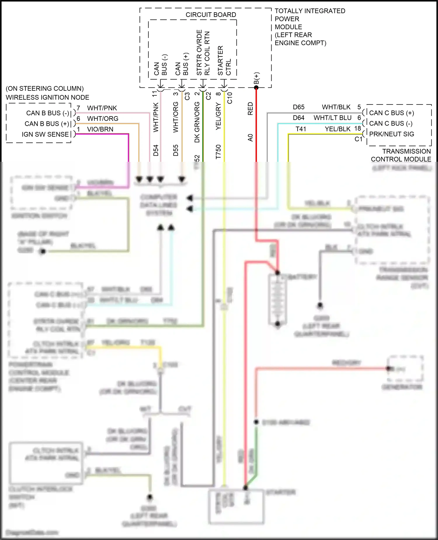 Jeep Compass I facelift (2010-2013) ignition switch wiring diagram  (6 of 6)