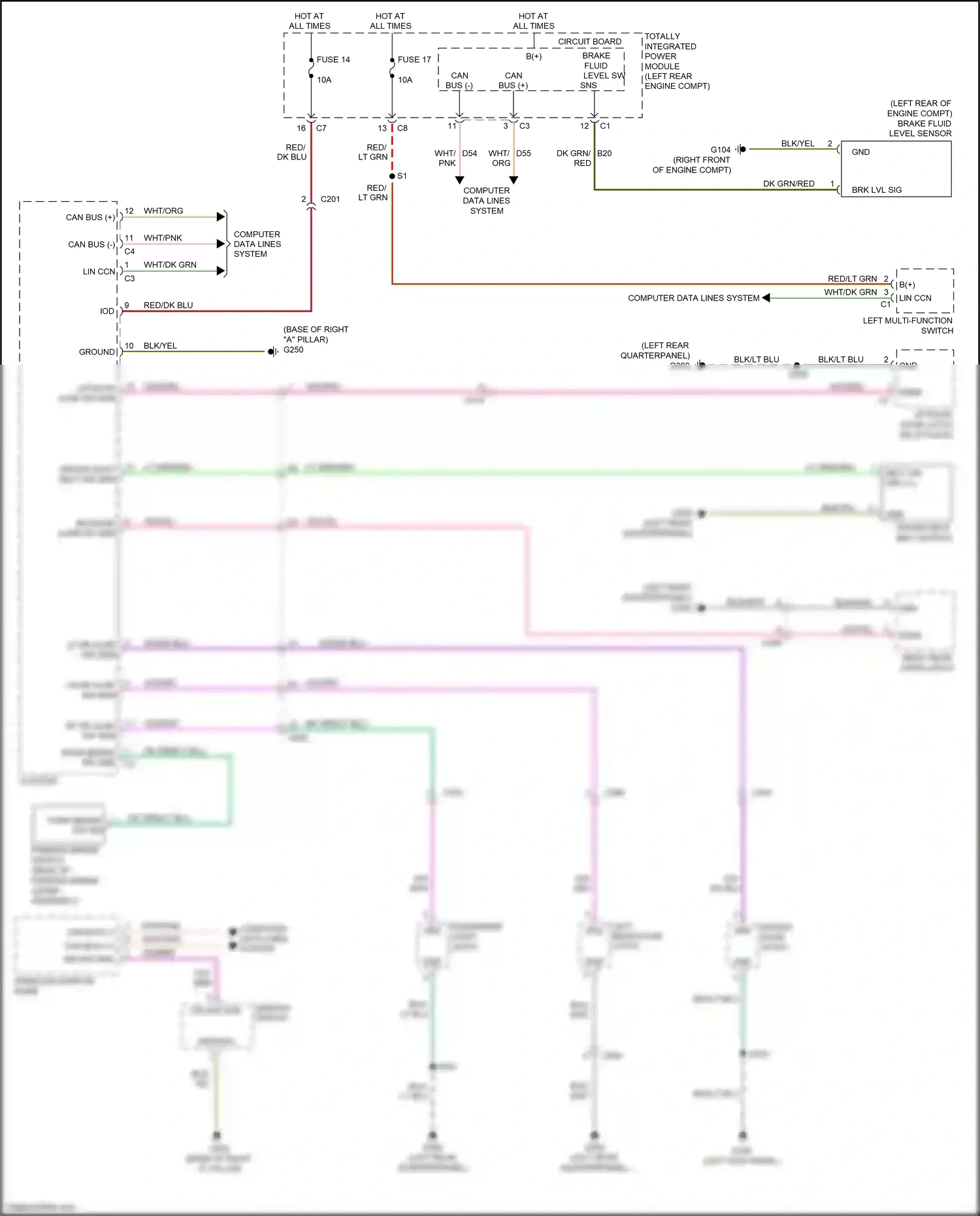 Jeep Compass I facelift (2010-2013) left multi function switch wiring diagram  (1 of 6)