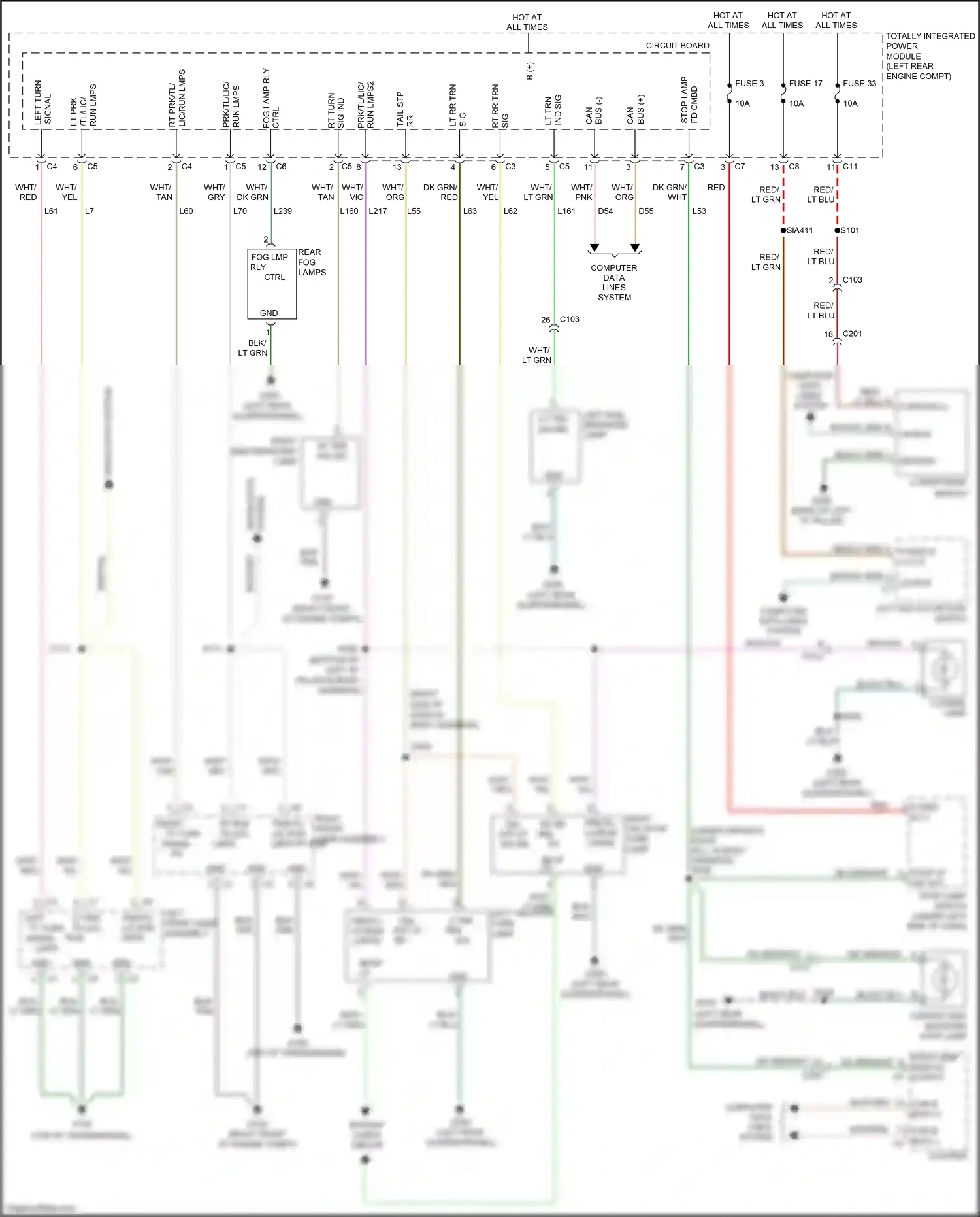 Jeep Compass I facelift (2010-2013) left multi function switch wiring diagram  (3 of 6)