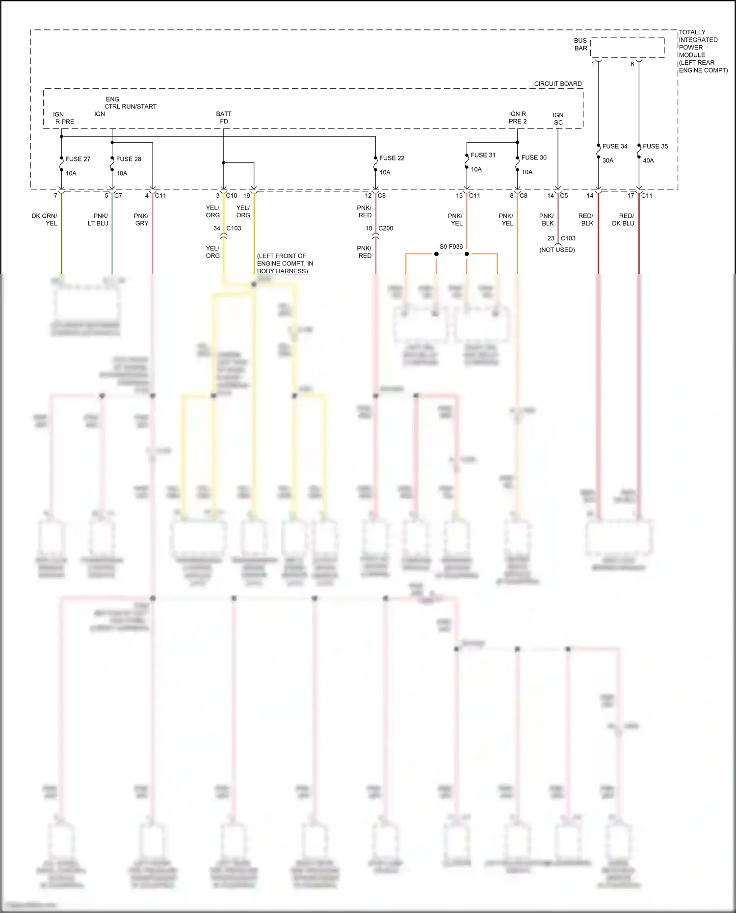 Jeep Compass I facelift (2010-2013) left multifunction switch wiring diagram  (3 of 3)