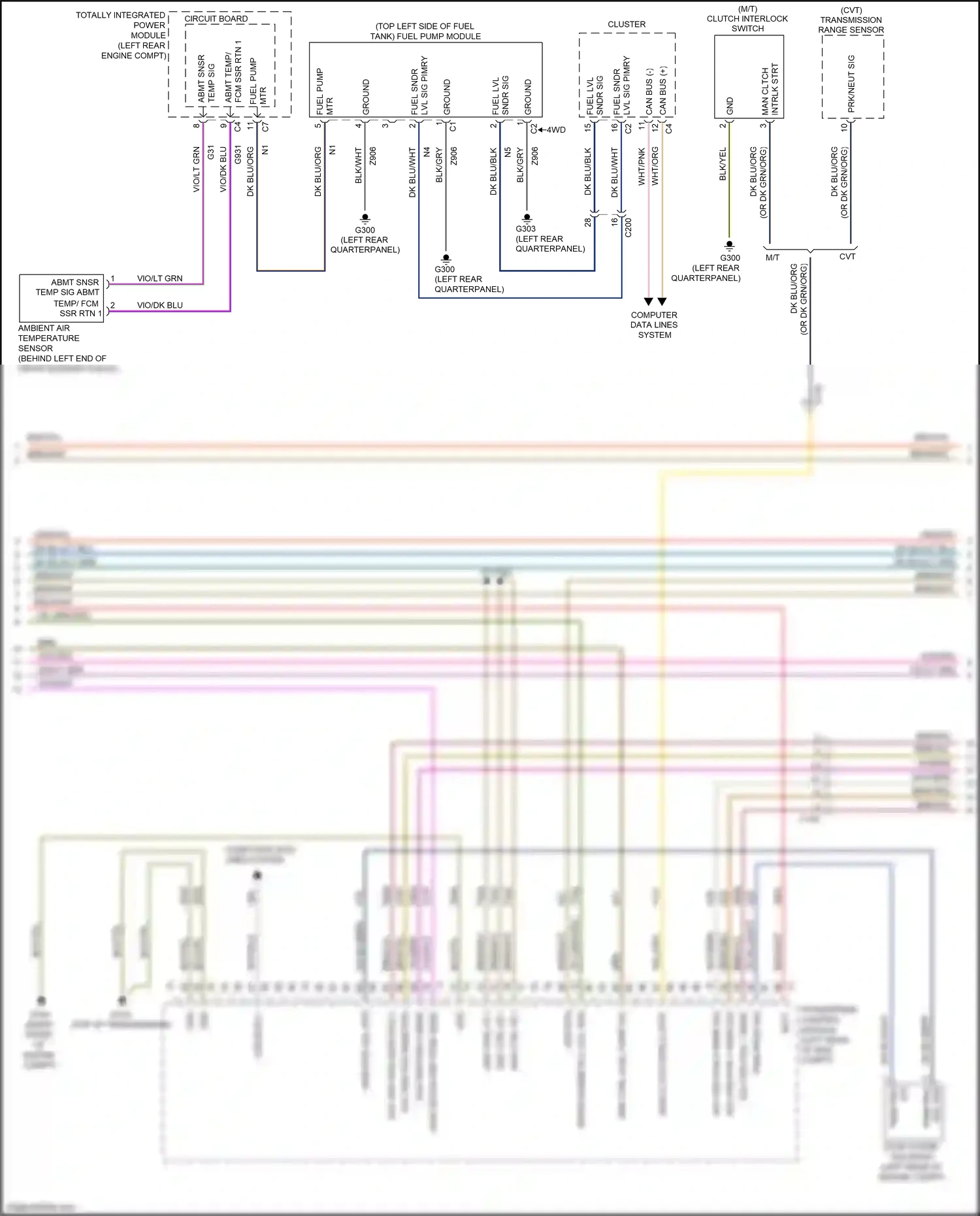 Jeep Compass I facelift (2010-2013) (left rear engine compt) wiring diagram  (43 of 45)