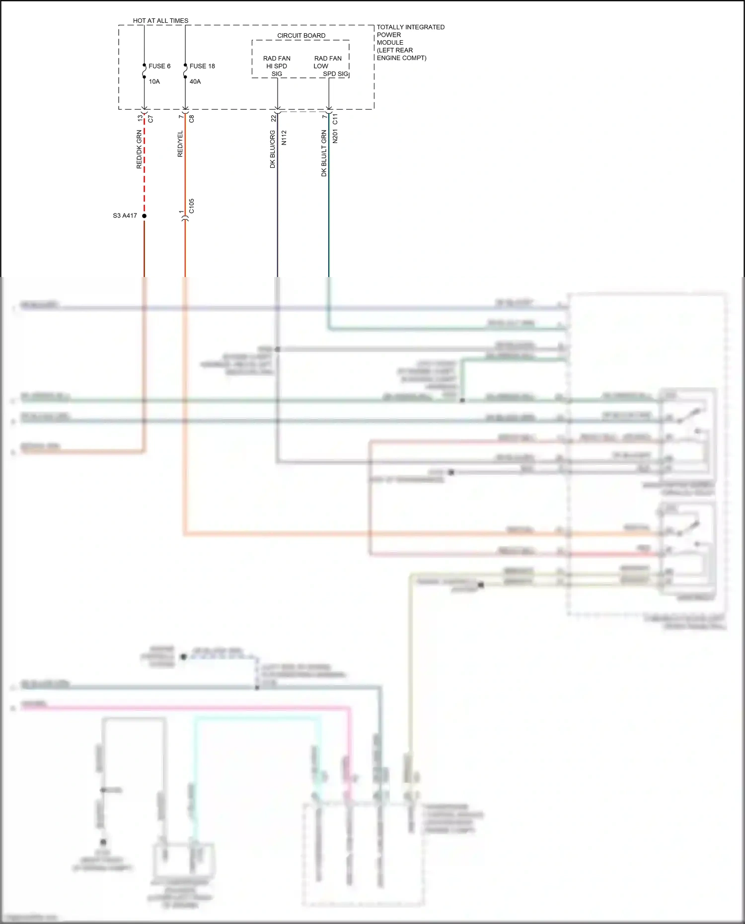 Jeep Compass I facelift (2010-2013) (left rear engine compt) wiring diagram  (12 of 45)