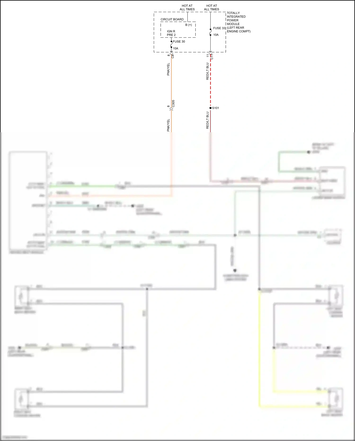 Jeep Compass I facelift (2010-2013) (left rear engine compt) wiring diagram  (4 of 45)