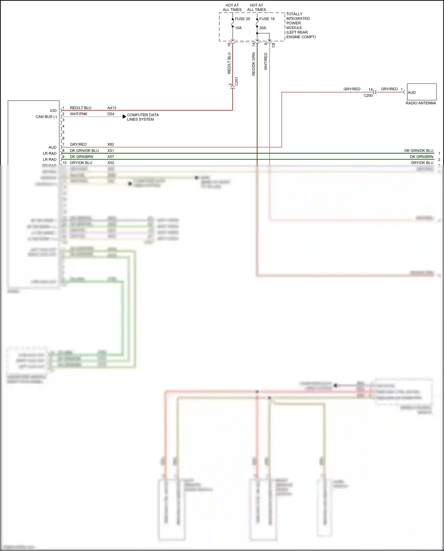 Jeep Compass I facelift (2010-2013) (left rear engine compt) wiring diagram  (19 of 45)