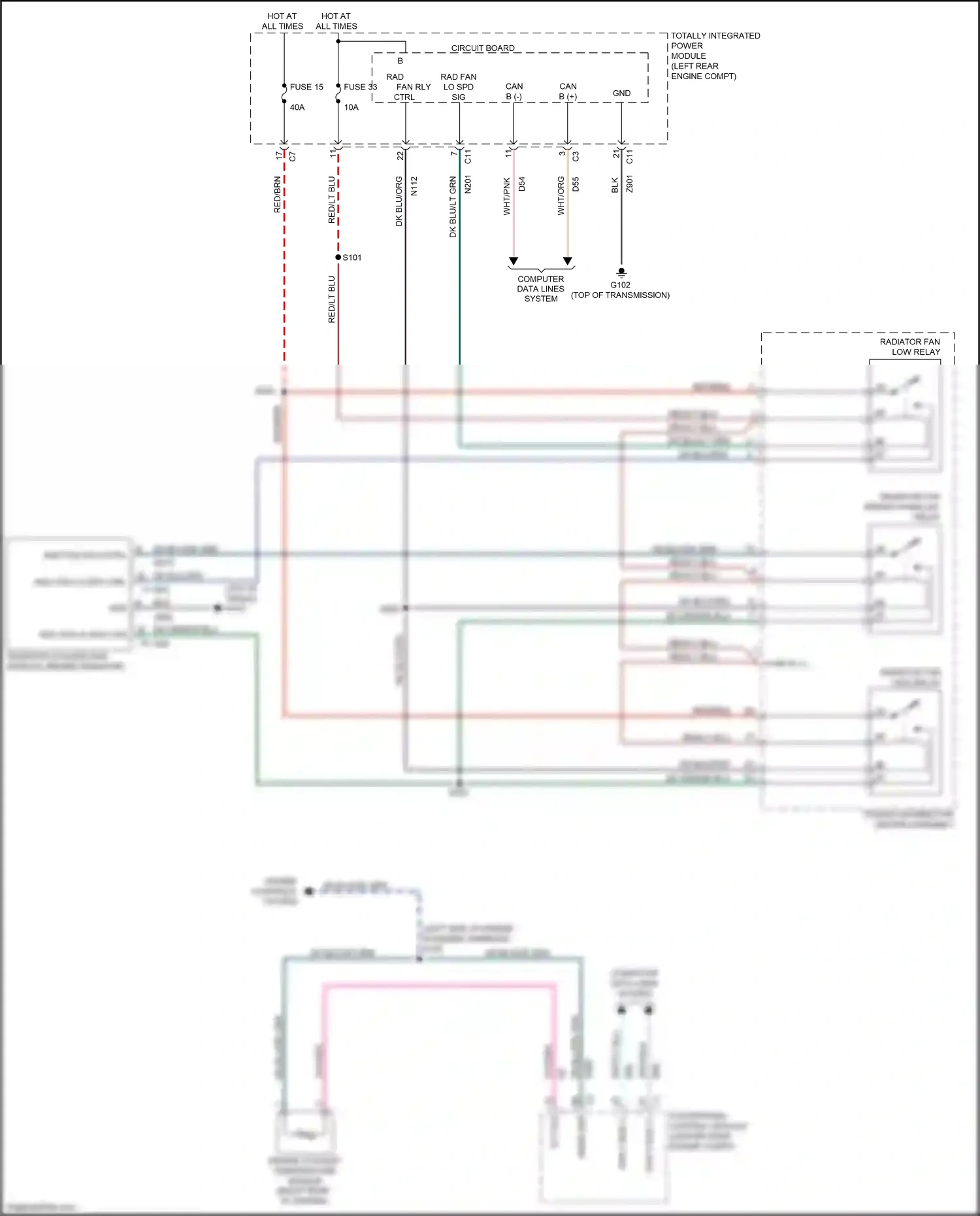 Jeep Compass I facelift (2010-2013) (left rear engine compt) wiring diagram  (13 of 45)