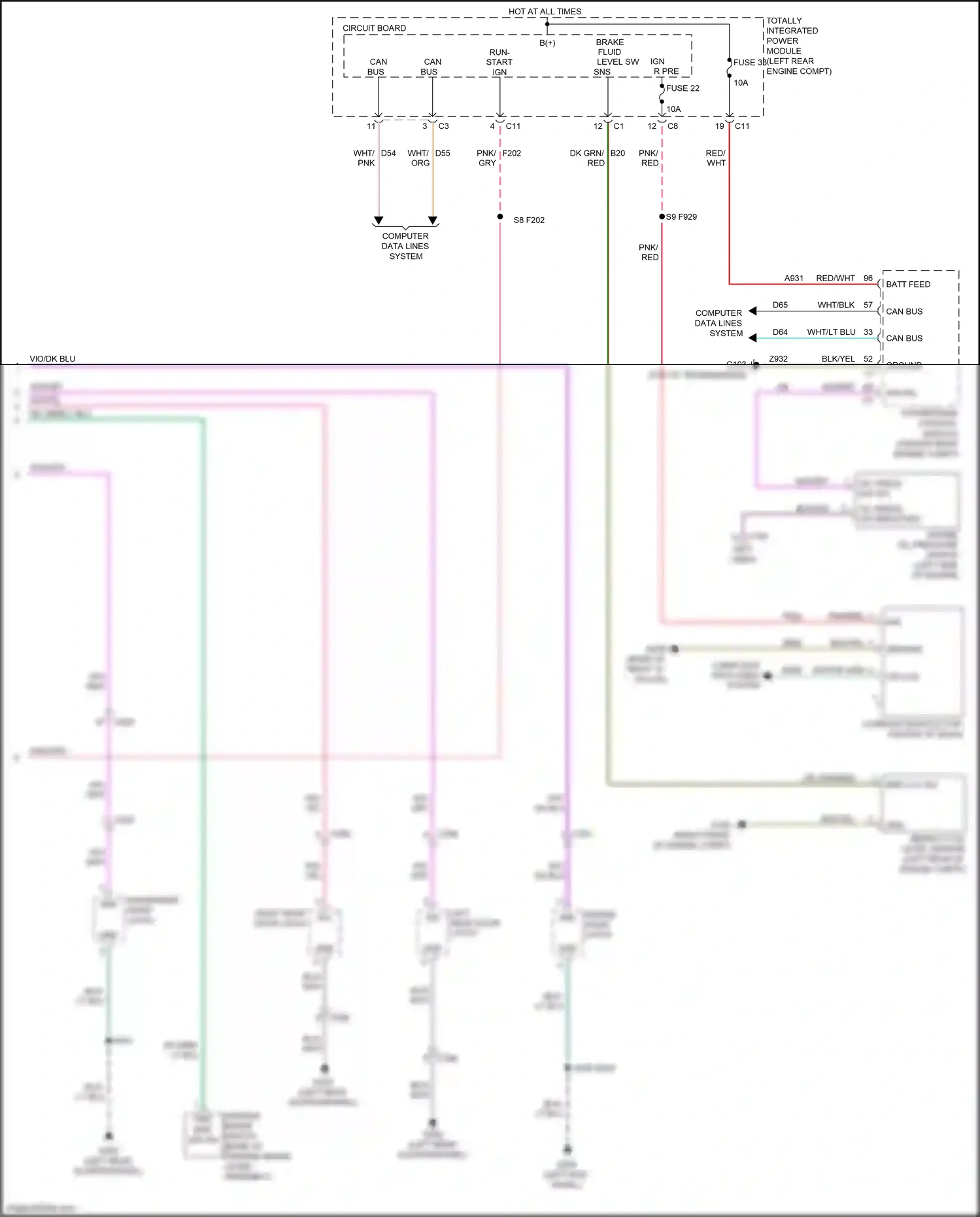 Jeep Compass I facelift (2010-2013) (left rear engine compt) wiring diagram  (36 of 45)