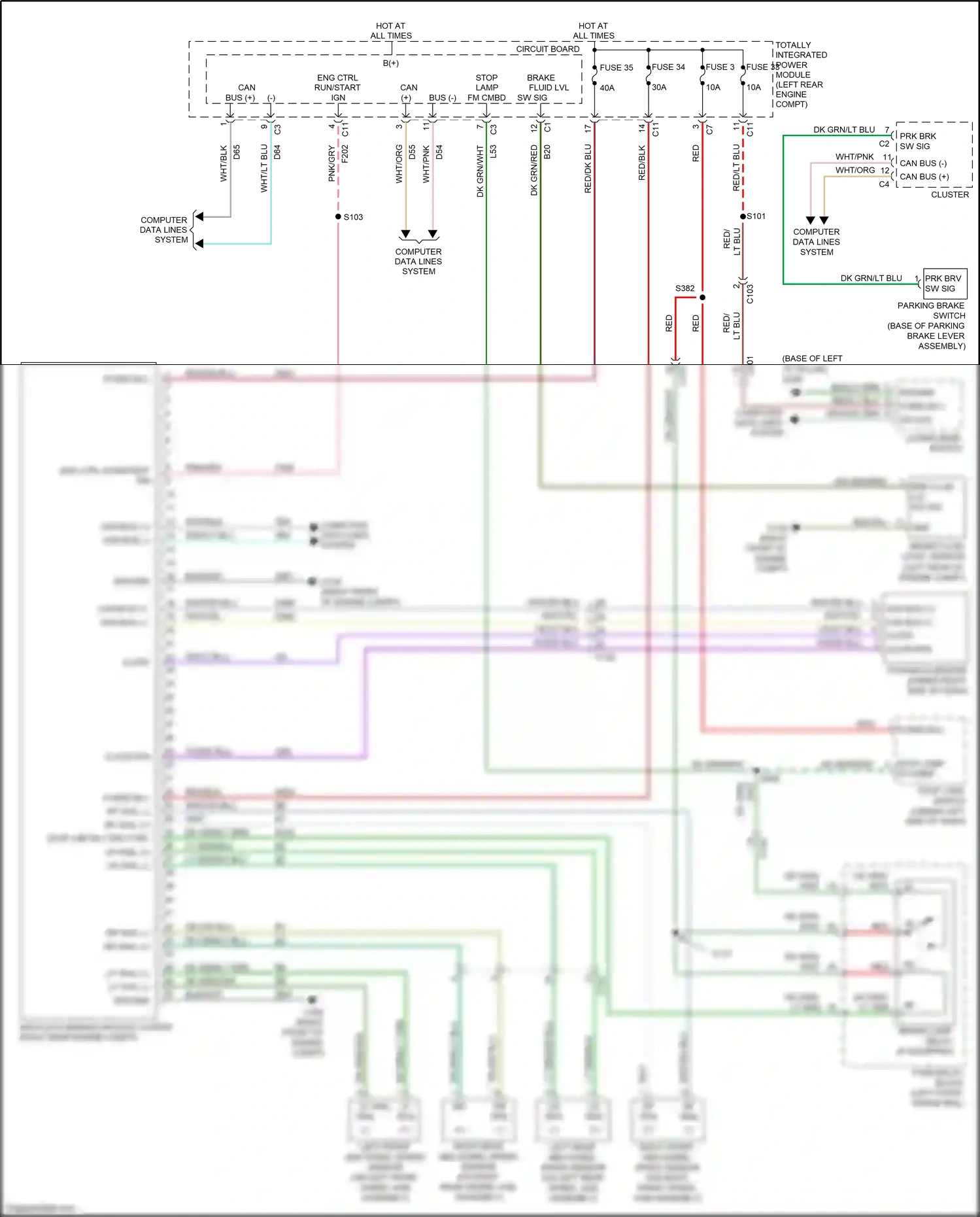 Jeep Compass I facelift (2010-2013) (left rear engine compt) wiring diagram  (21 of 45)