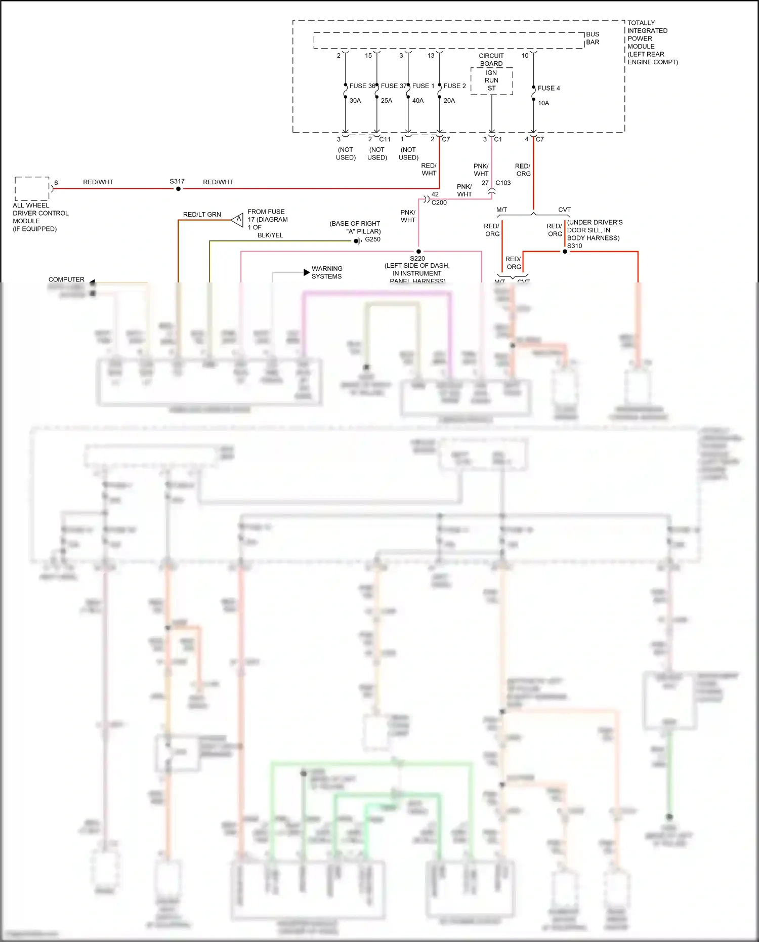 Jeep Compass I facelift (2010-2013) (left rear engine compt) wiring diagram  (28 of 45)