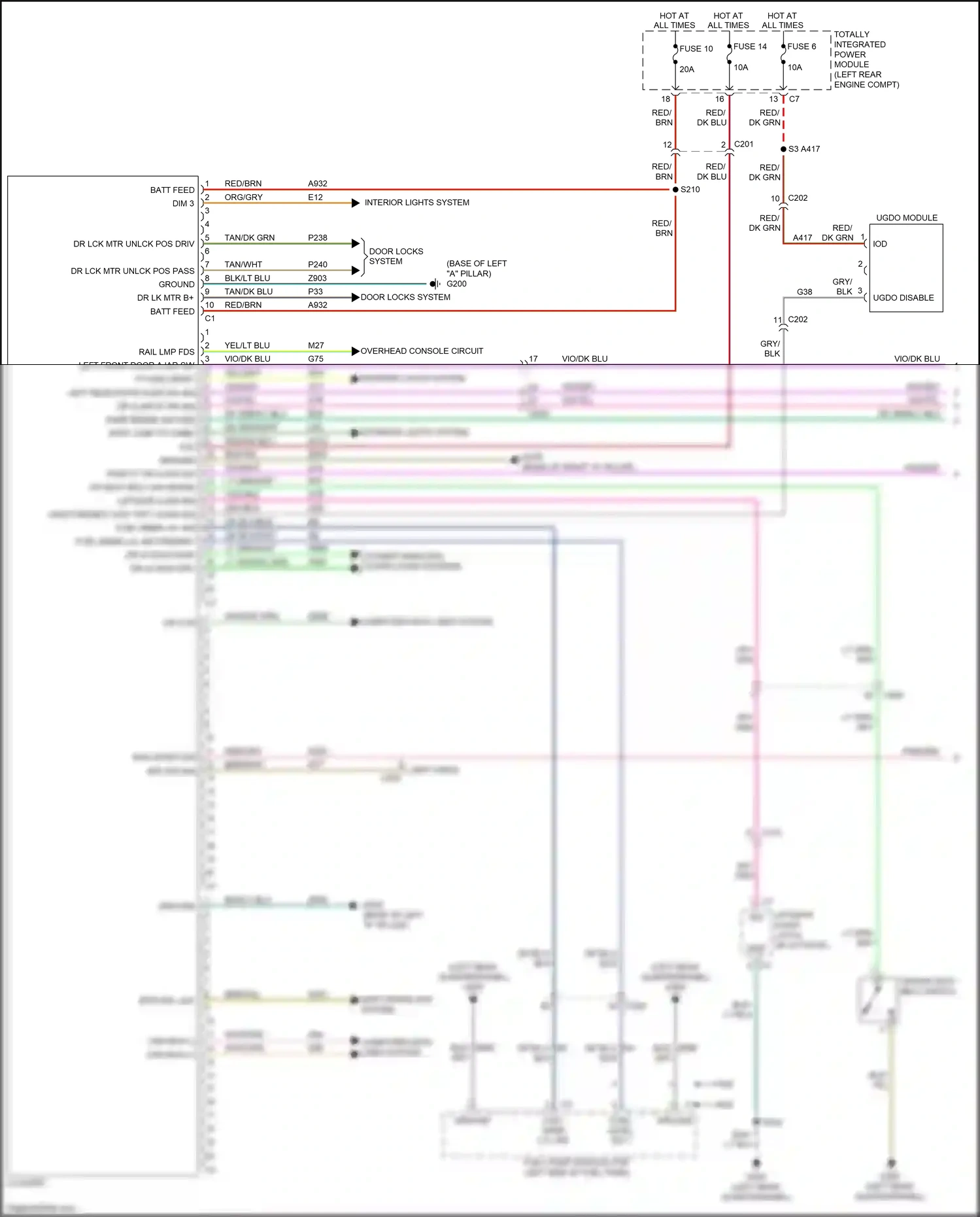 Jeep Compass I facelift (2010-2013) (left rear engine compt) wiring diagram  (35 of 45)