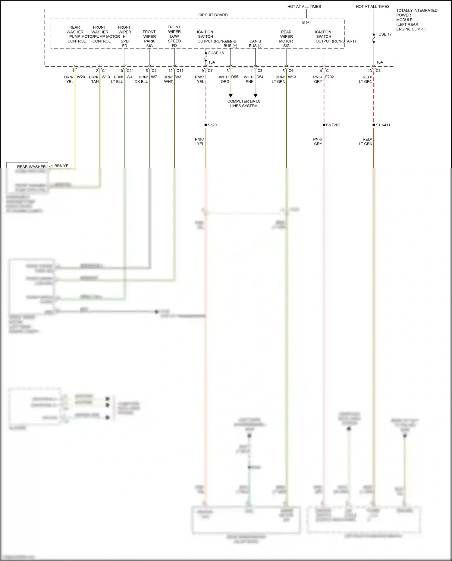 Jeep Compass I facelift (2010-2013) (left rear engine compt) wiring diagram  (20 of 45)