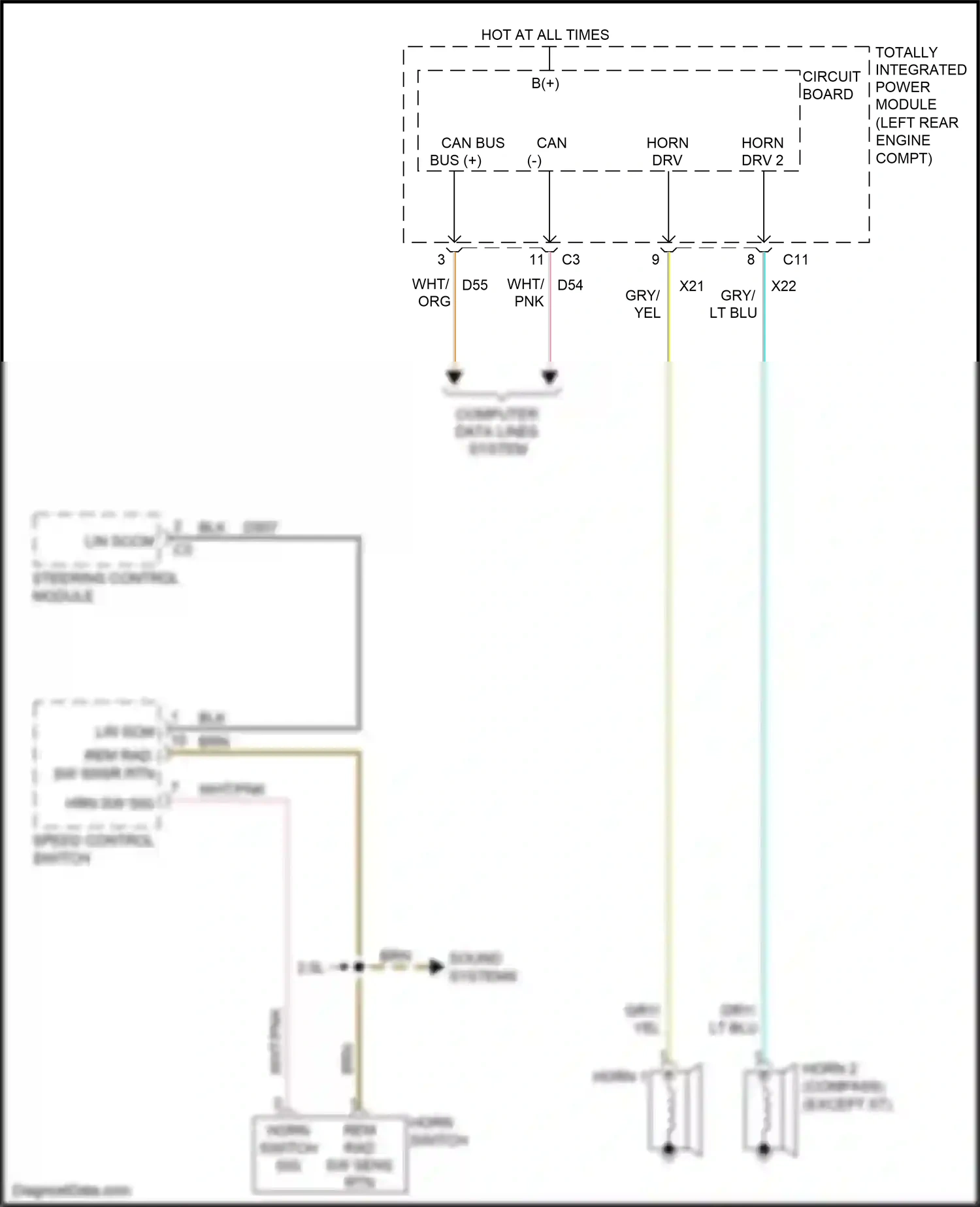 Jeep Compass I facelift (2010-2013) (left rear engine compt) wiring diagram  (5 of 45)