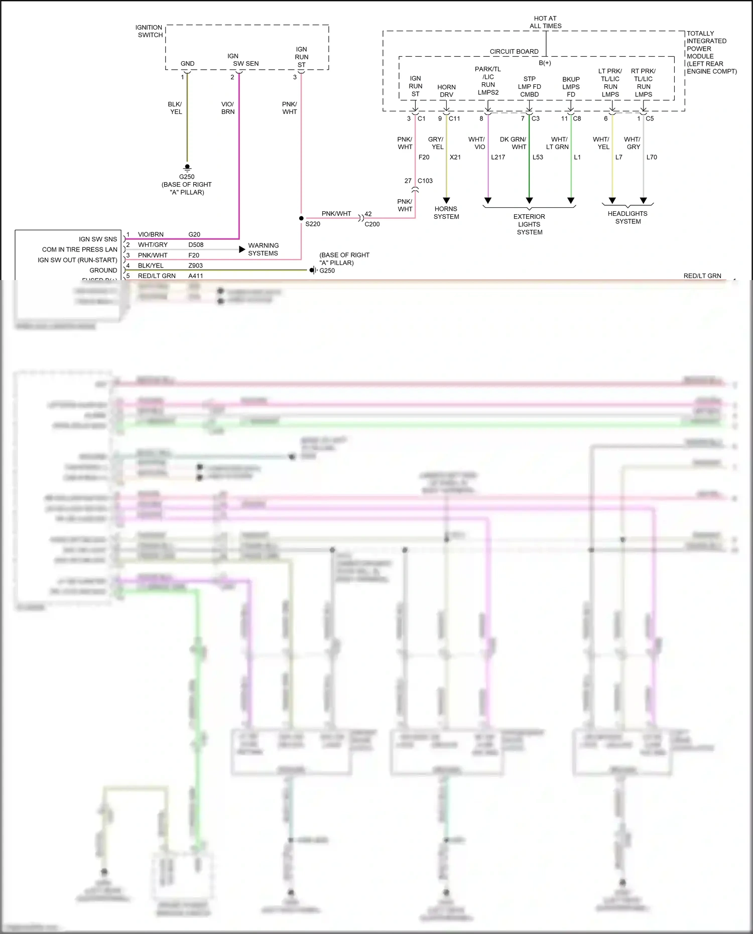 Jeep Compass I facelift (2010-2013) (left rear engine compt) wiring diagram  (31 of 45)