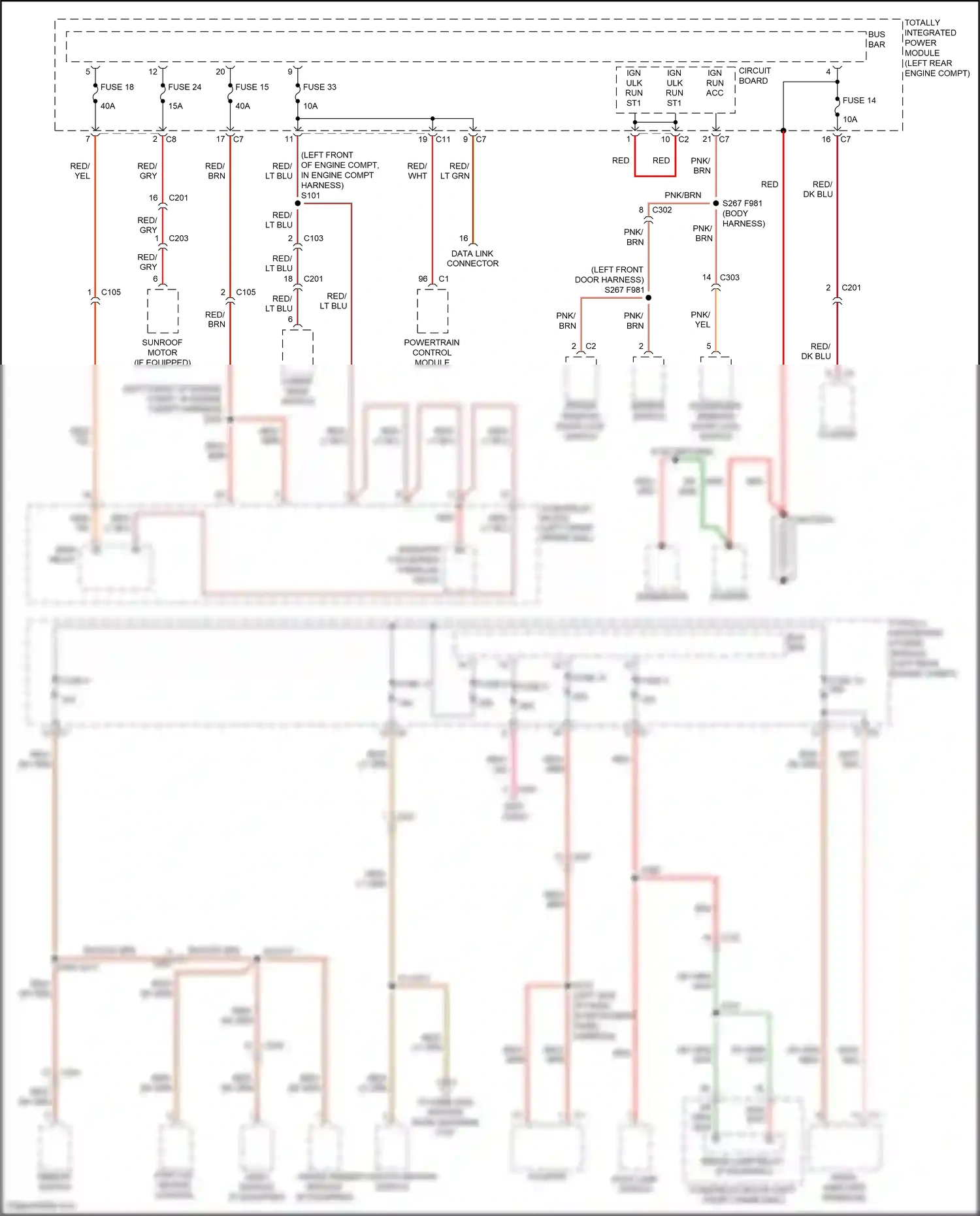 Jeep Compass I facelift (2010-2013) (left rear engine compt) wiring diagram  (27 of 45)