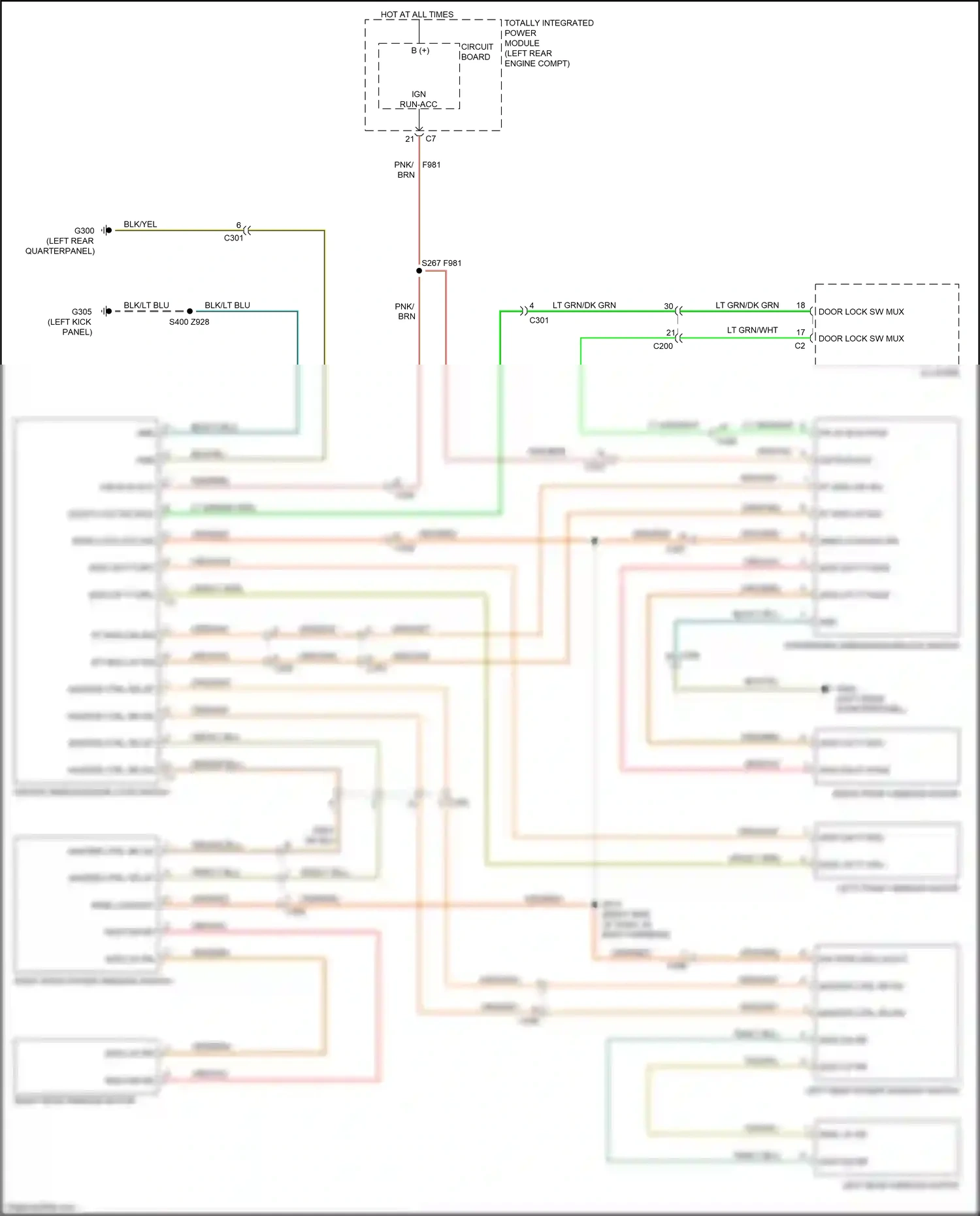 Jeep Compass I facelift (2010-2013) master ctrl rr dn rt wiring diagram  (1 of 1)