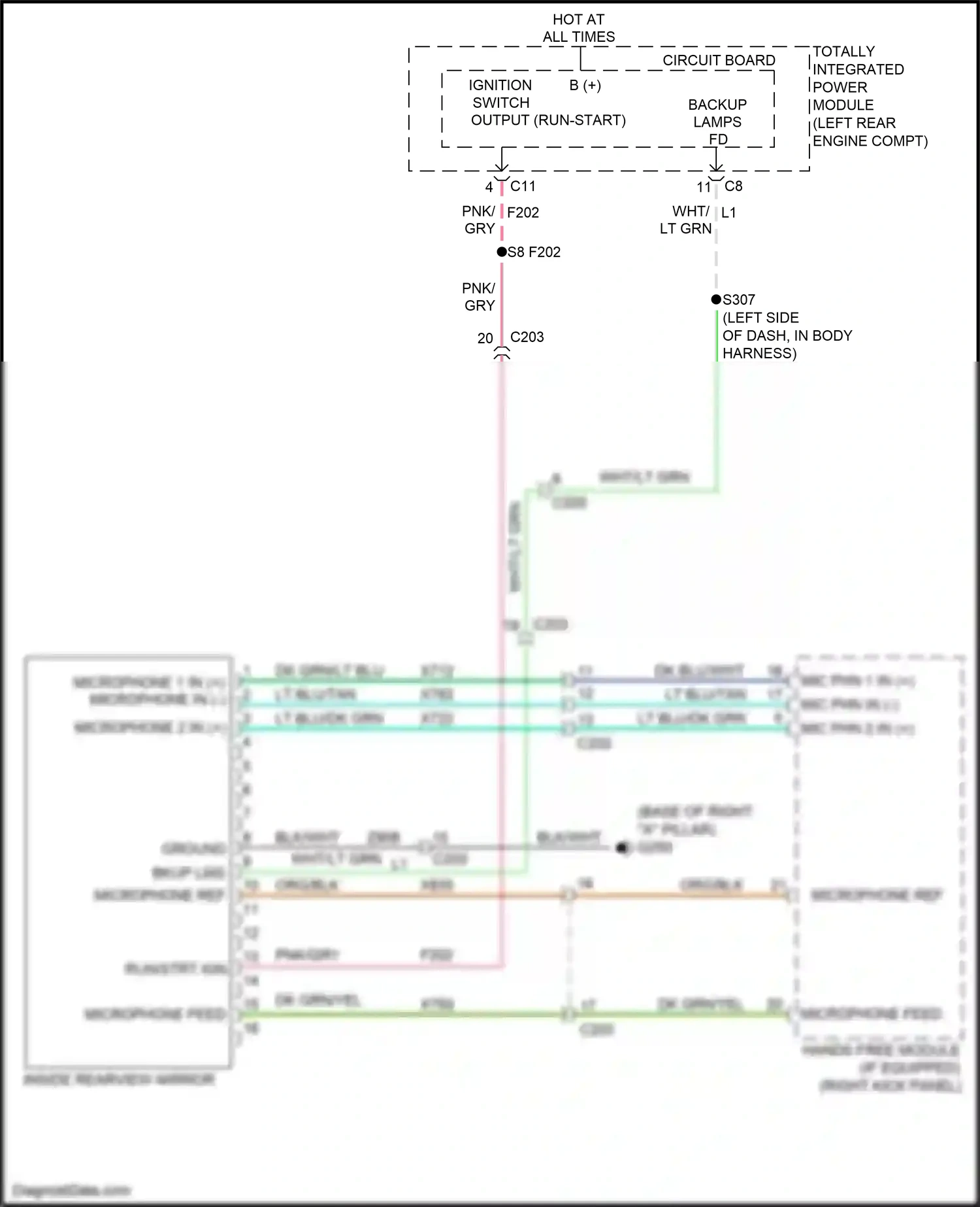 Jeep Compass I facelift (2010-2013) microphone ref wiring diagram  (1 of 2)