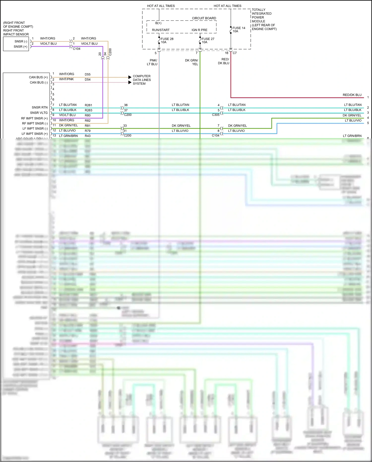 Jeep Compass I facelift (2010-2013) occupant restraint controller module wiring diagram  (4 of 4)