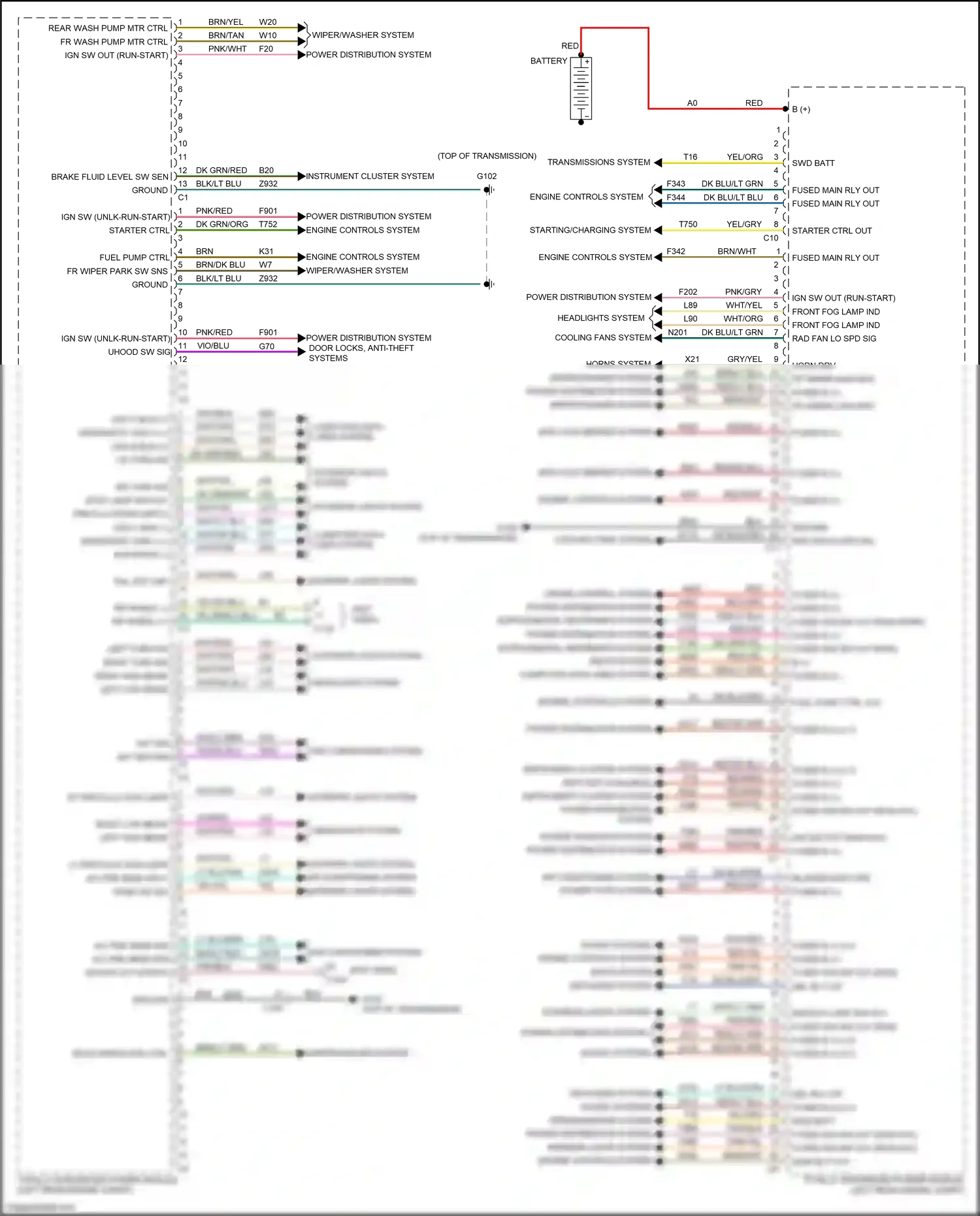 Jeep Compass I facelift (2010-2013) red/dk blu wiring diagram  (4 of 16)