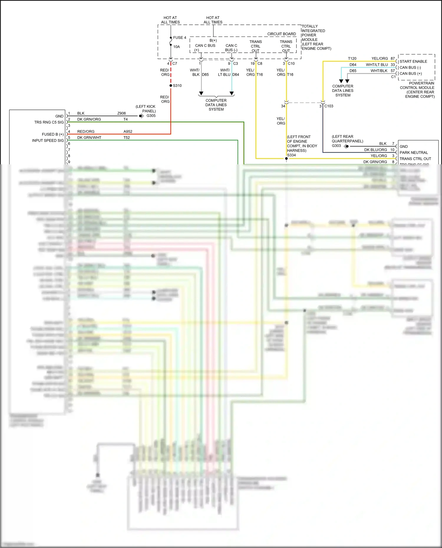 Jeep Compass I facelift (2010-2013) shift interlock system wiring diagram  (1 of 2)