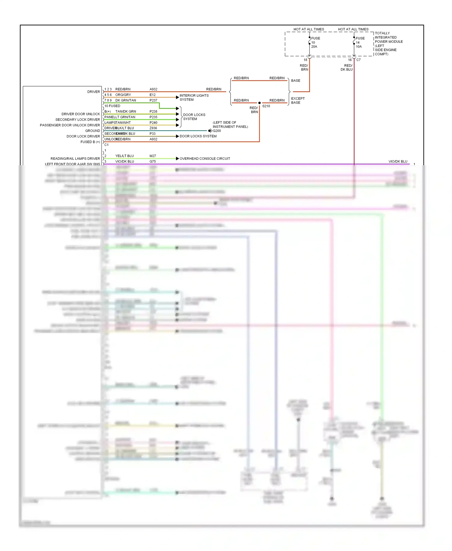 Jeep Compass I (2006-2010) cluster wiring diagram  (12 of 27)