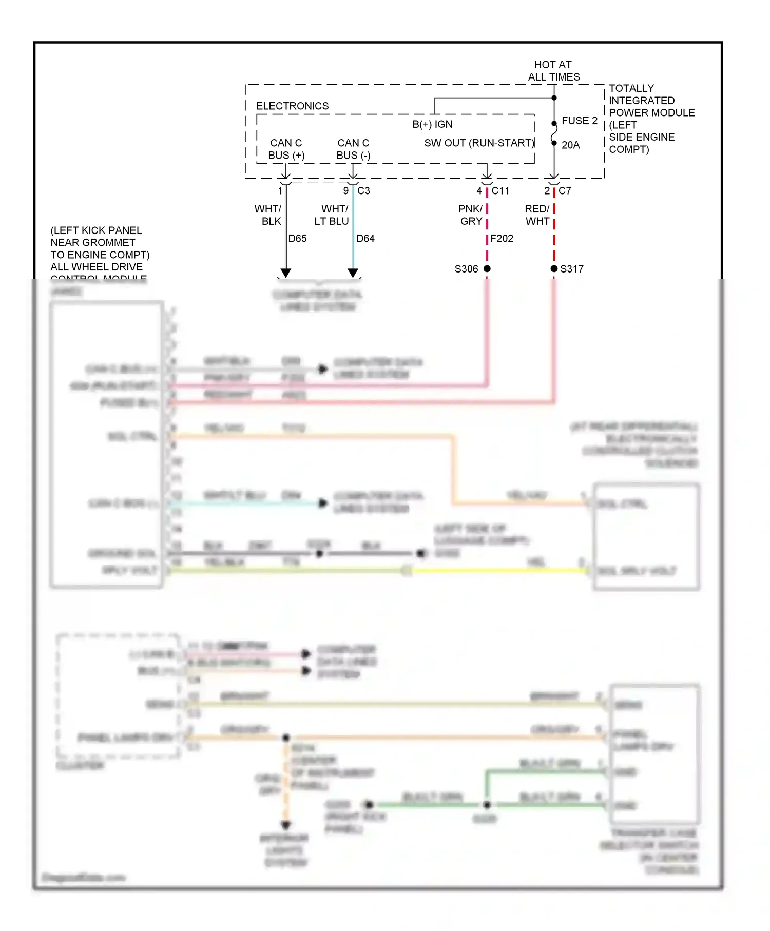 Jeep Compass I (2006-2010) cluster wiring diagram  (21 of 27)