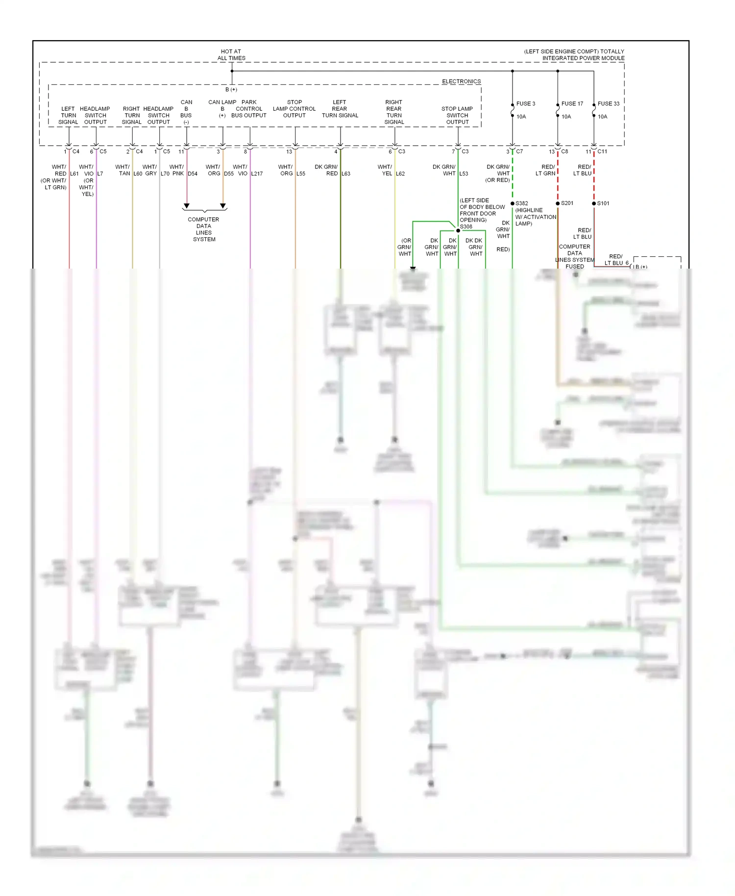 Jeep Compass I (2006-2010) left wiring diagram  (1 of 1)