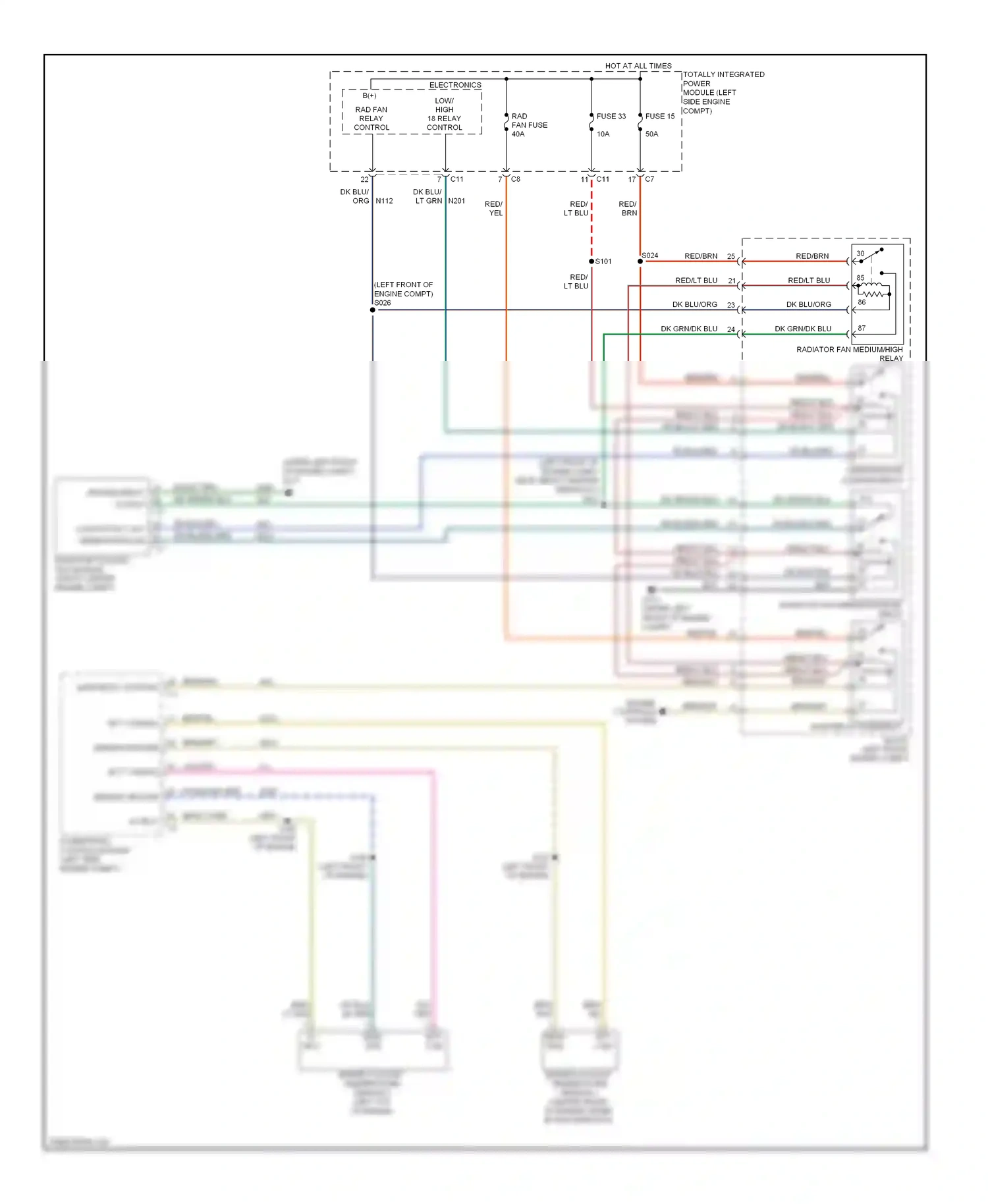 Jeep Compass I (2006-2010) powertrain control module (left side engine compt) wiring diagram  (4 of 9)