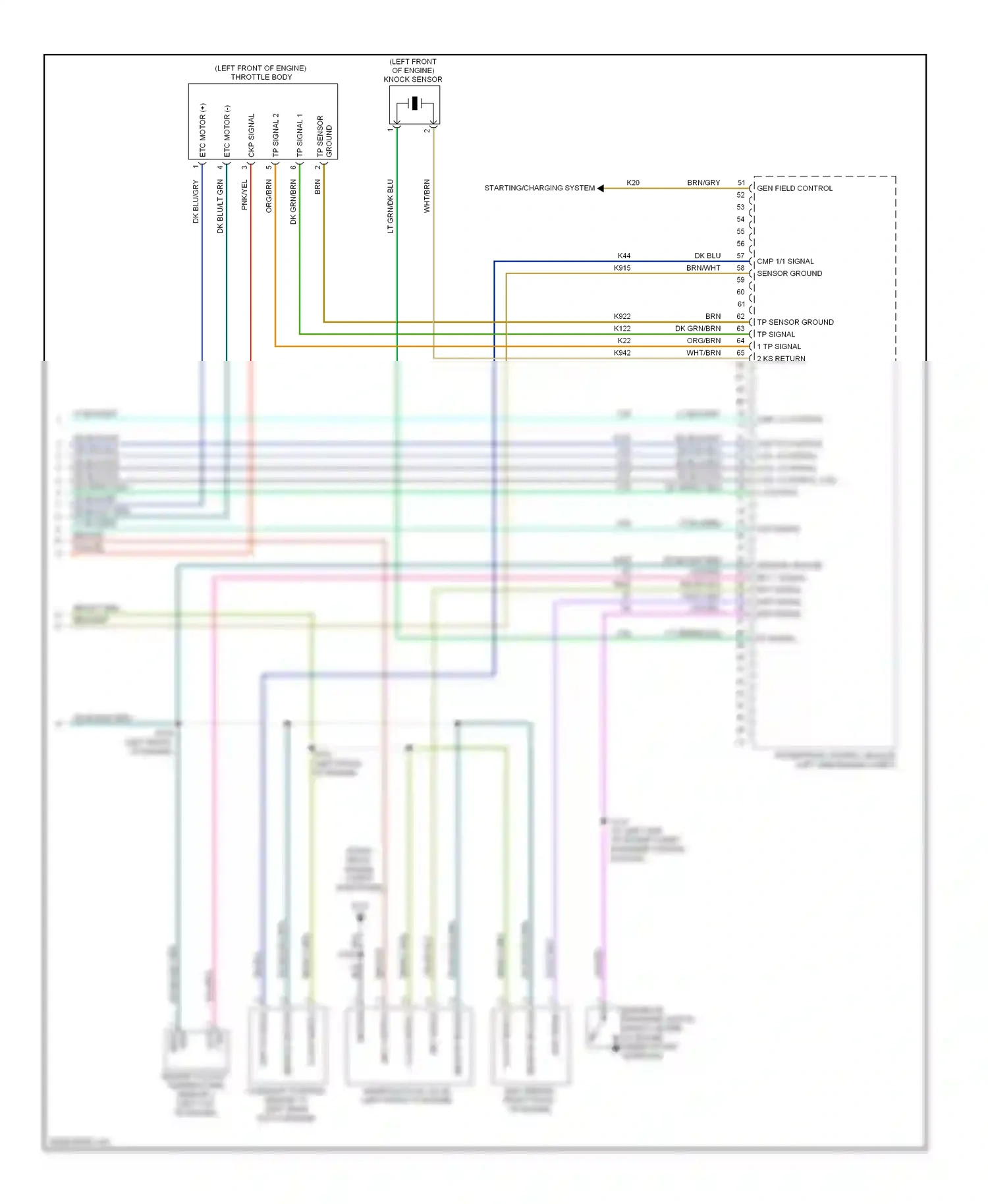 Jeep Compass I (2006-2010) powertrain control module (left side engine compt) wiring diagram  (7 of 9)