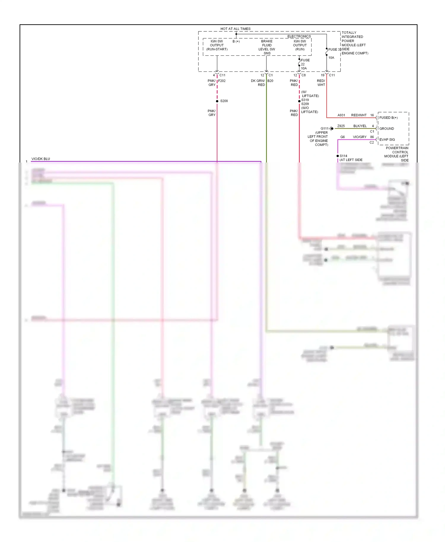 Jeep Compass I (2006-2010) (right front engine compt side frame) wiring diagram  (12 of 12)
