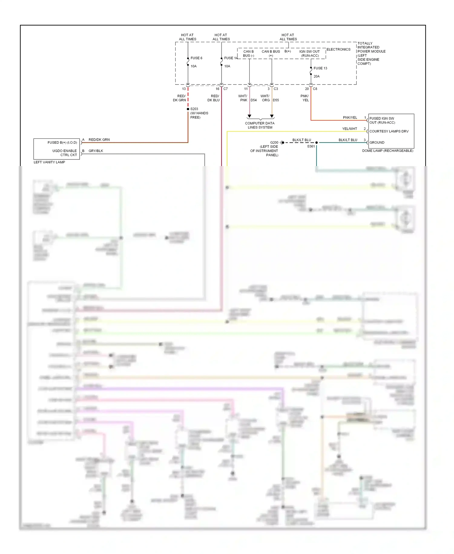 Jeep Compass I (2006-2010) steering control module (at steering column) wiring diagram  (6 of 12)