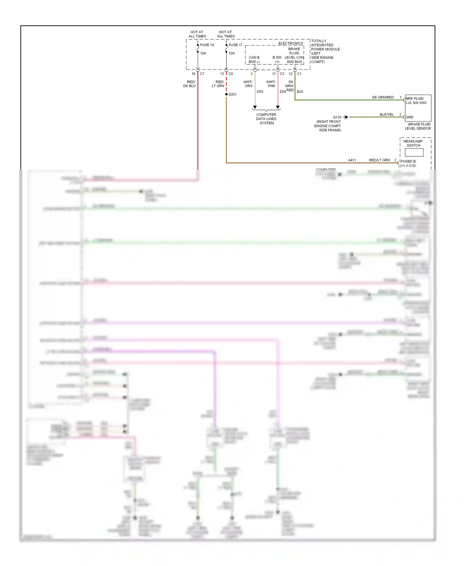 Jeep Compass I (2006-2010) steering control module (at steering column) wiring diagram  (11 of 12)