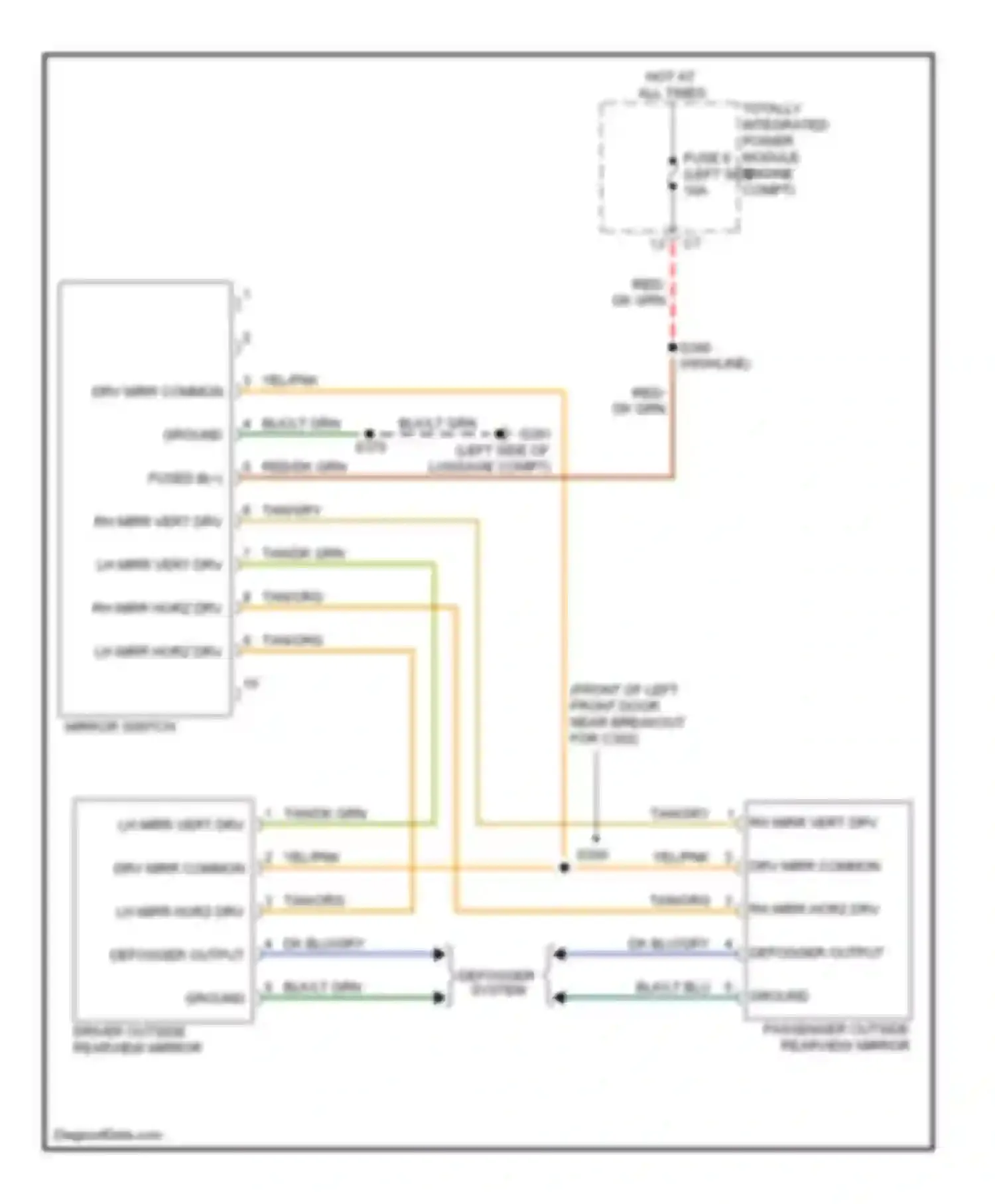 Wiring diagram tan/org for Jeep Compass I (2006-2010) (1 of 1)