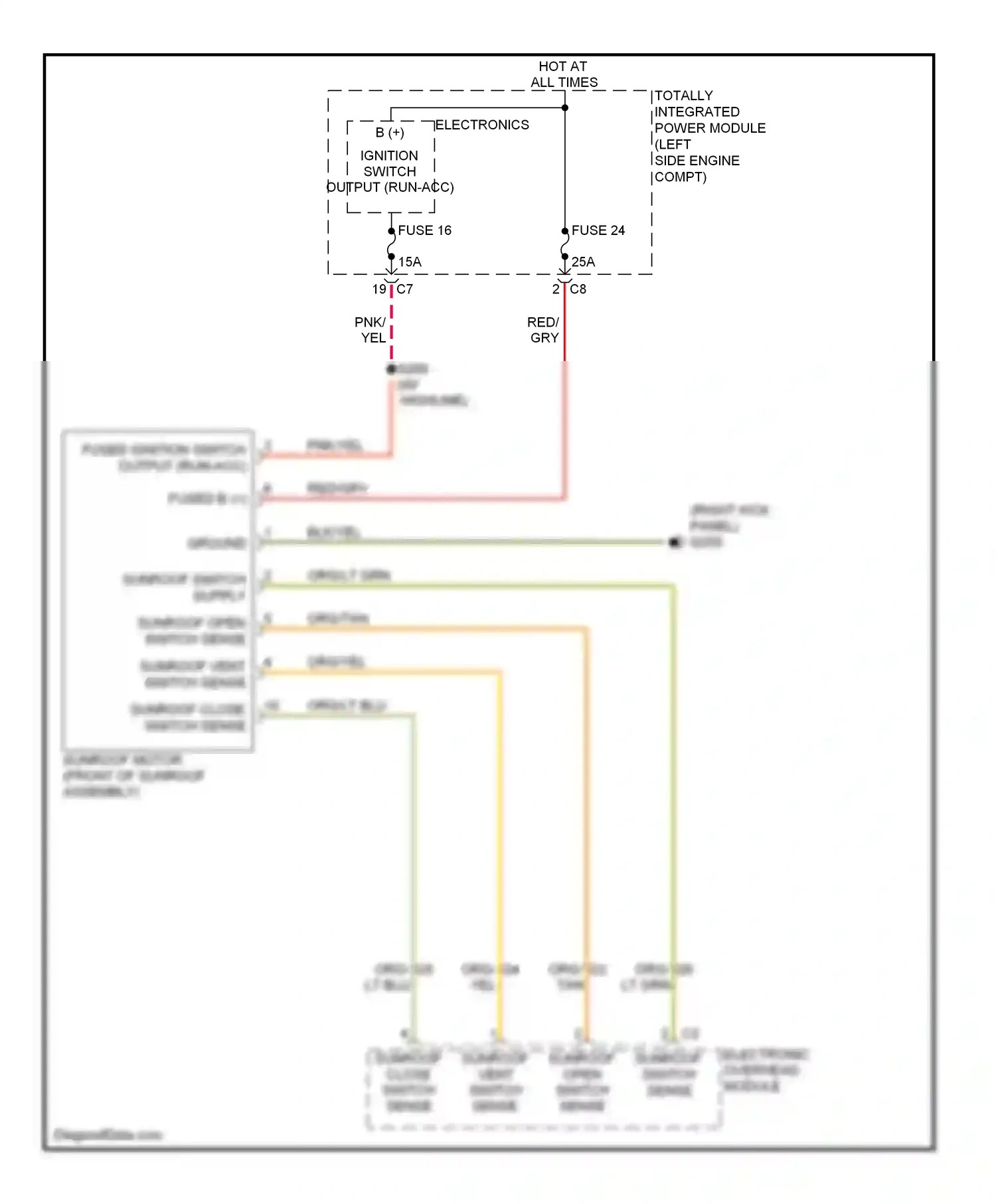 Jeep Compass I (2006-2010) totally integrated power module (left side engine compt) wiring diagram  (25 of 33)